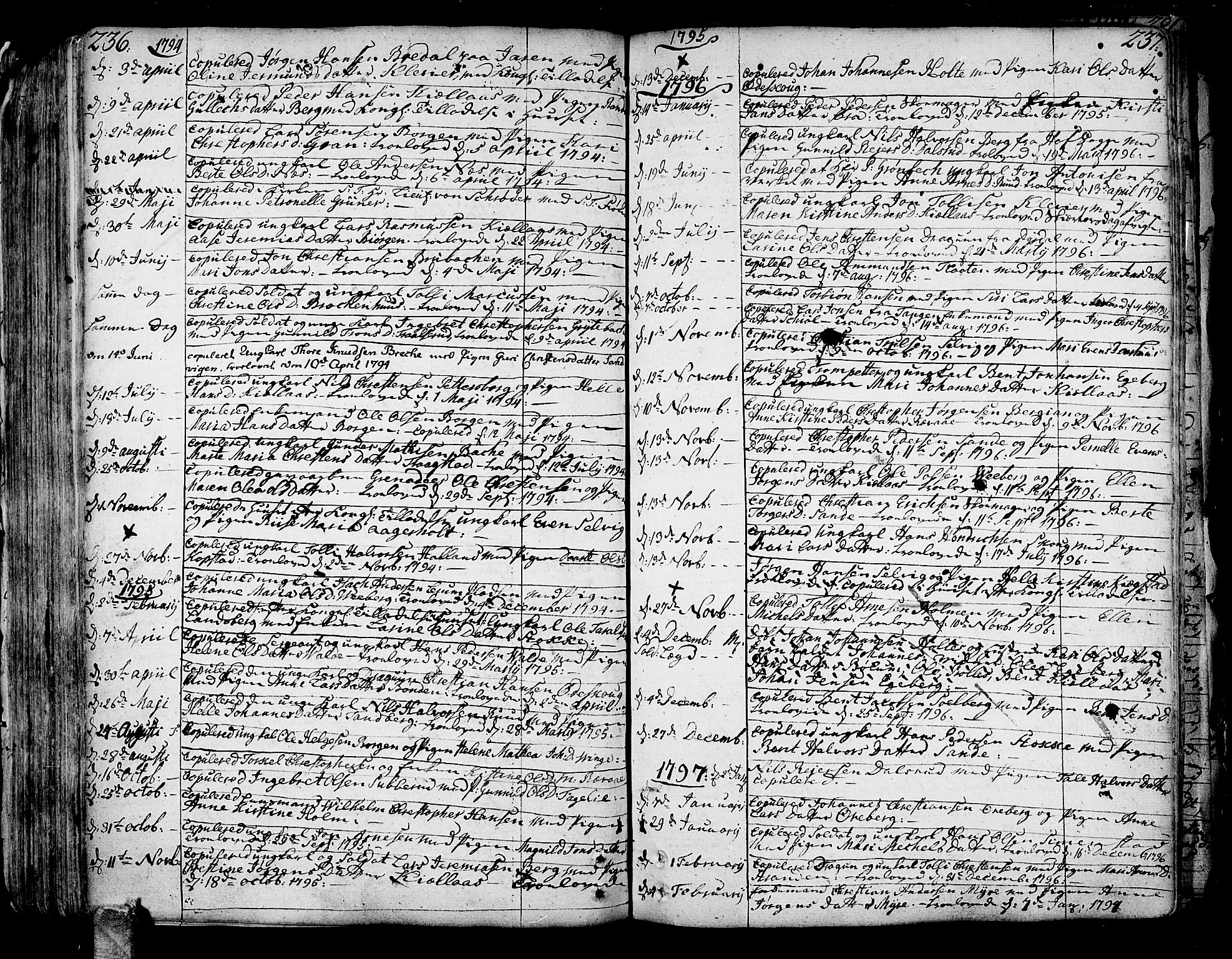 Sande Kirkebøker, AV/SAKO-A-53/F/Fa/L0001: Parish register (official) no. 1, 1753-1803, p. 236-237