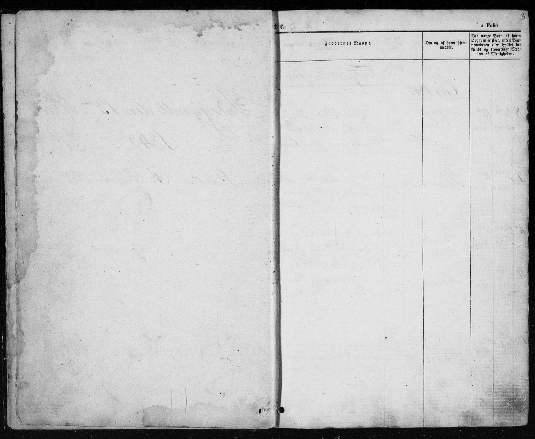 Klepp sokneprestkontor, SAST/A-101803/001/3/30BA/L0004: Parish register (official) no. A 4, 1842-1852, p. 3