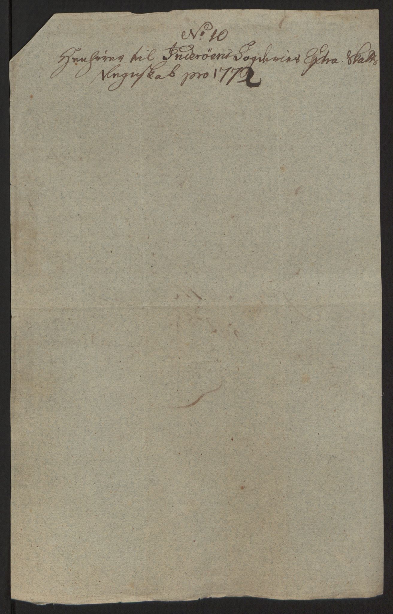 Rentekammeret inntil 1814, Reviderte regnskaper, Fogderegnskap, AV/RA-EA-4092/R63/L4420: Ekstraskatten Inderøy, 1762-1772, p. 585