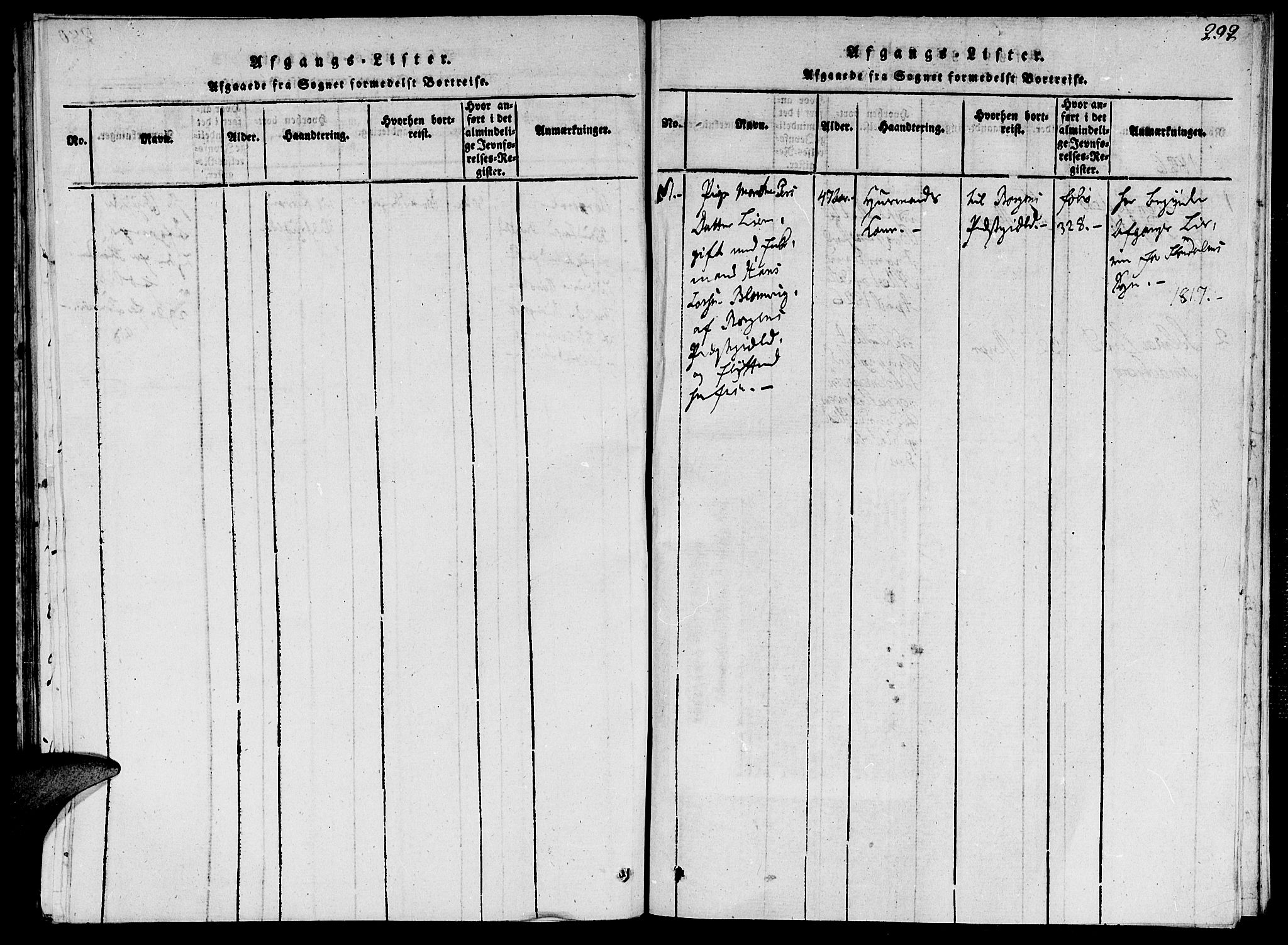 Ministerialprotokoller, klokkerbøker og fødselsregistre - Møre og Romsdal, SAT/A-1454/520/L0273: Parish register (official) no. 520A03, 1817-1826, p. 297