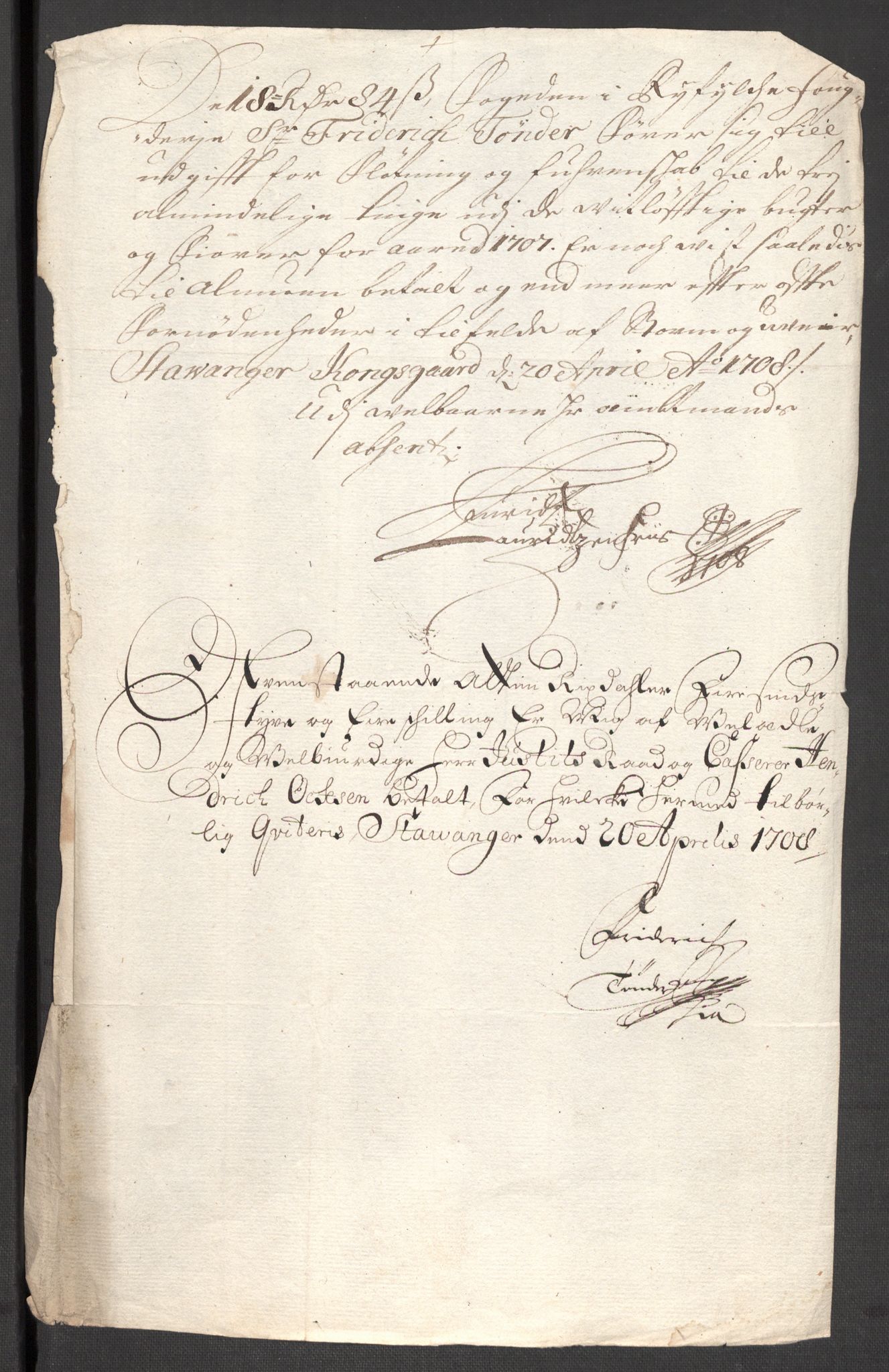 Rentekammeret inntil 1814, Reviderte regnskaper, Fogderegnskap, RA/EA-4092/R47/L2861: Fogderegnskap Ryfylke, 1706-1709, p. 244