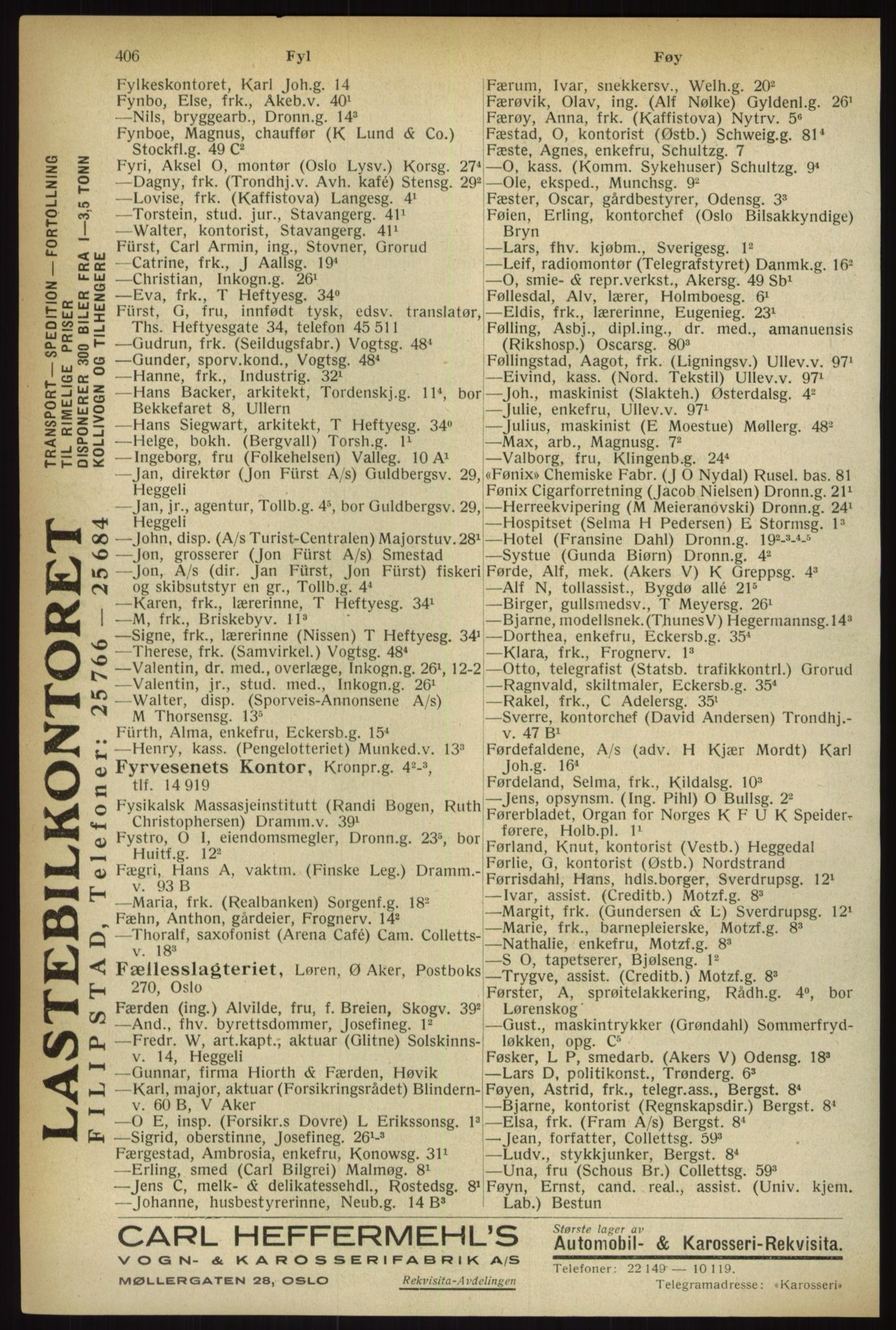 Kristiania/Oslo adressebok, PUBL/-, 1933, p. 406
