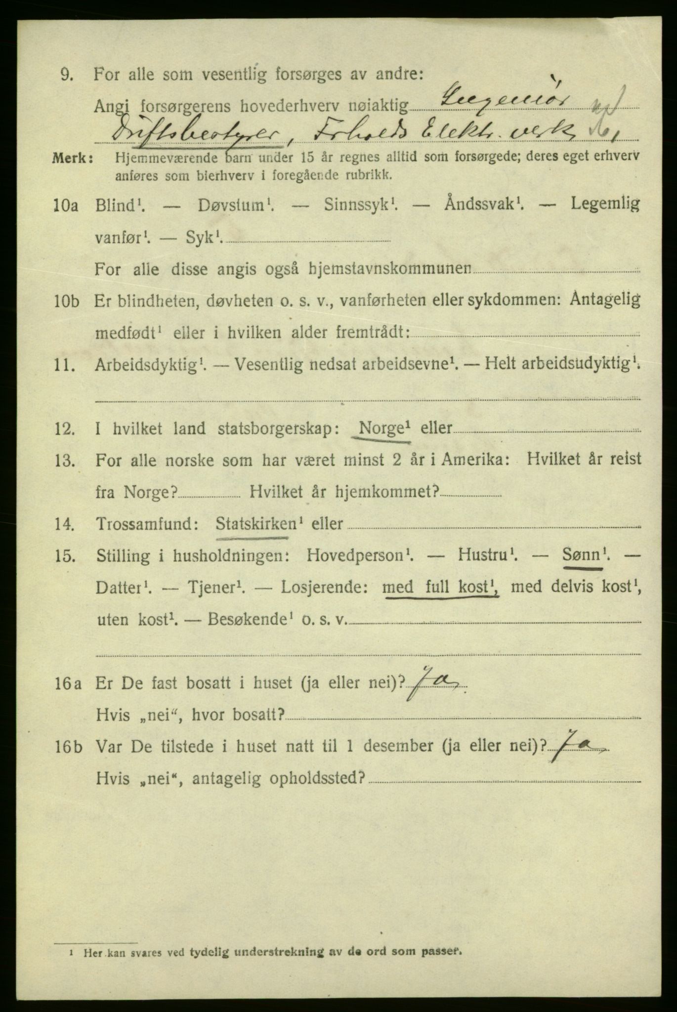 SAO, 1920 census for Fredrikshald, 1920, p. 10631