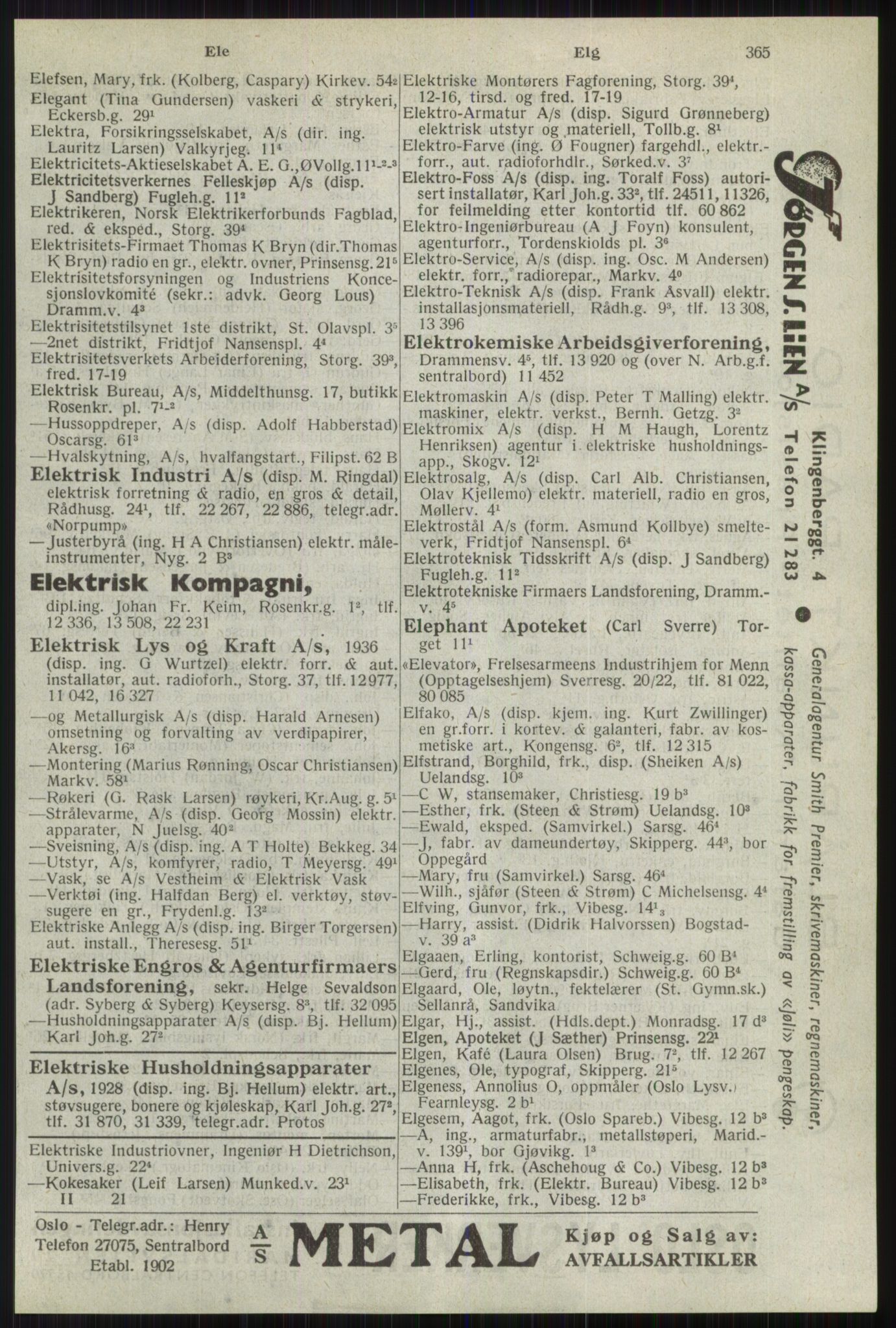 Kristiania/Oslo adressebok, PUBL/-, 1941, p. 365