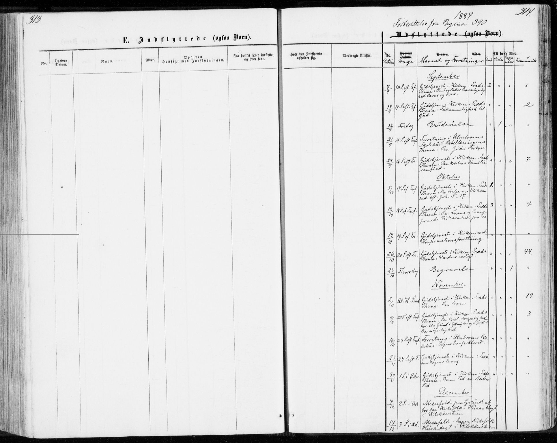 Sollia prestekontor, SAH/PREST-050/H/Ha/Haa/L0001: Parish register (official) no. 1, 1856-1885, p. 313-314