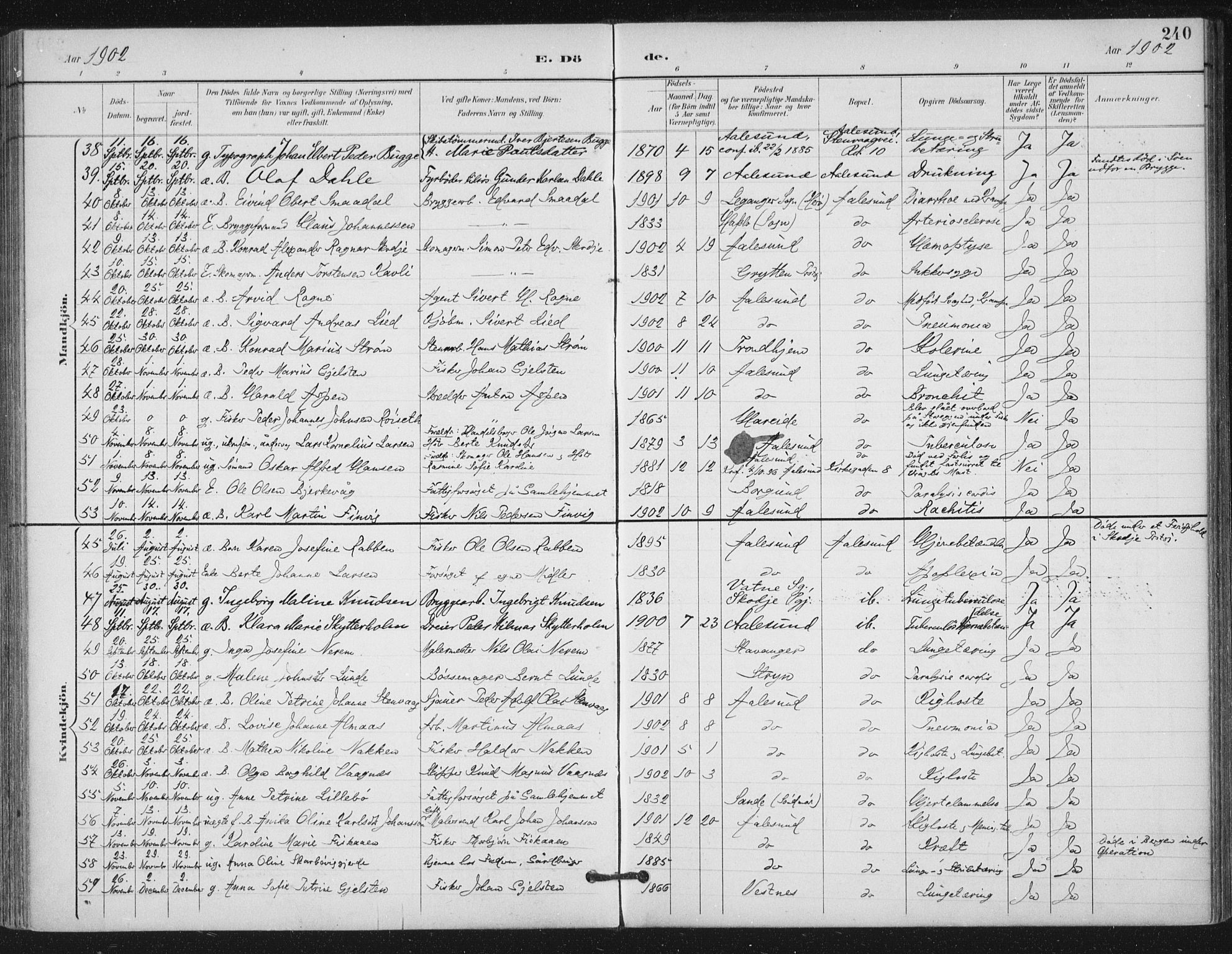 Ministerialprotokoller, klokkerbøker og fødselsregistre - Møre og Romsdal, AV/SAT-A-1454/529/L0457: Parish register (official) no. 529A07, 1894-1903, p. 240