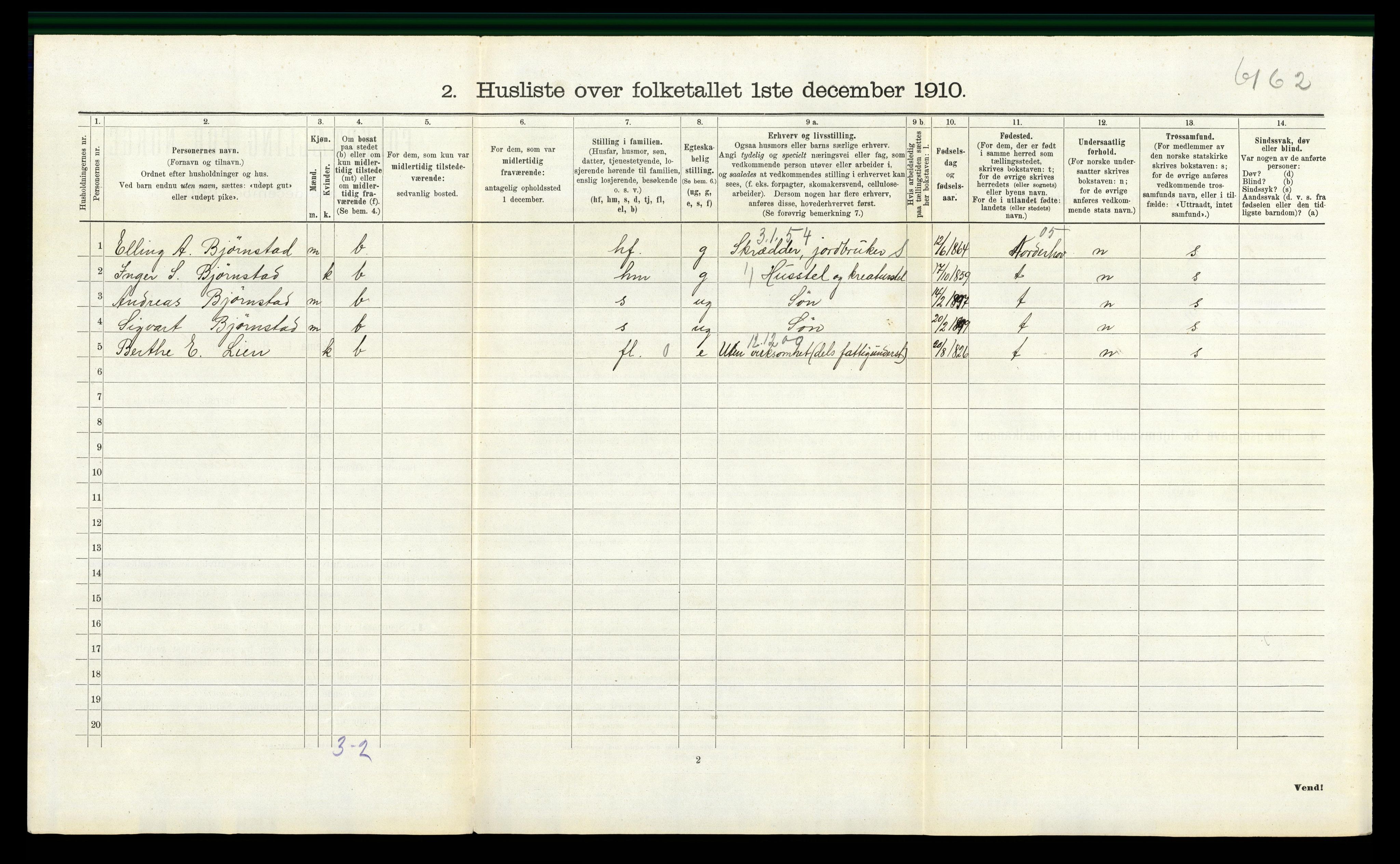 RA, 1910 census for Ådal, 1910, p. 796