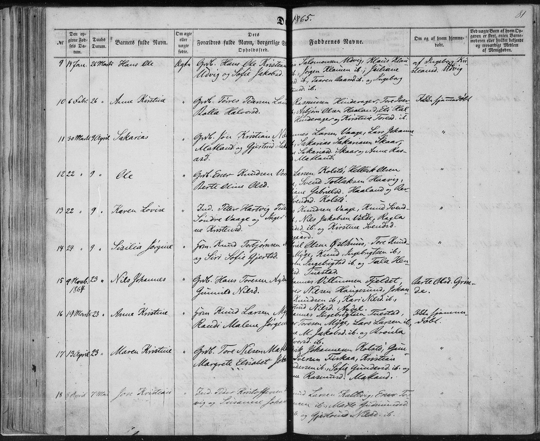 Avaldsnes sokneprestkontor, AV/SAST-A -101851/H/Ha/Haa/L0010: Parish register (official) no. A 10, 1857-1876, p. 81