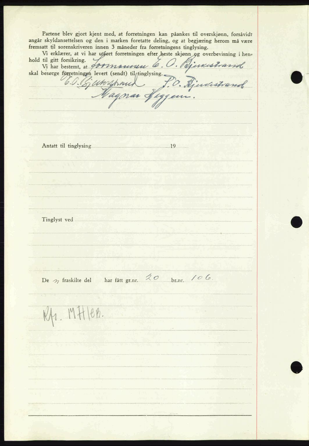 Nordmøre sorenskriveri, AV/SAT-A-4132/1/2/2Ca: Mortgage book no. A91, 1941-1942, Diary no: : 1953/1941