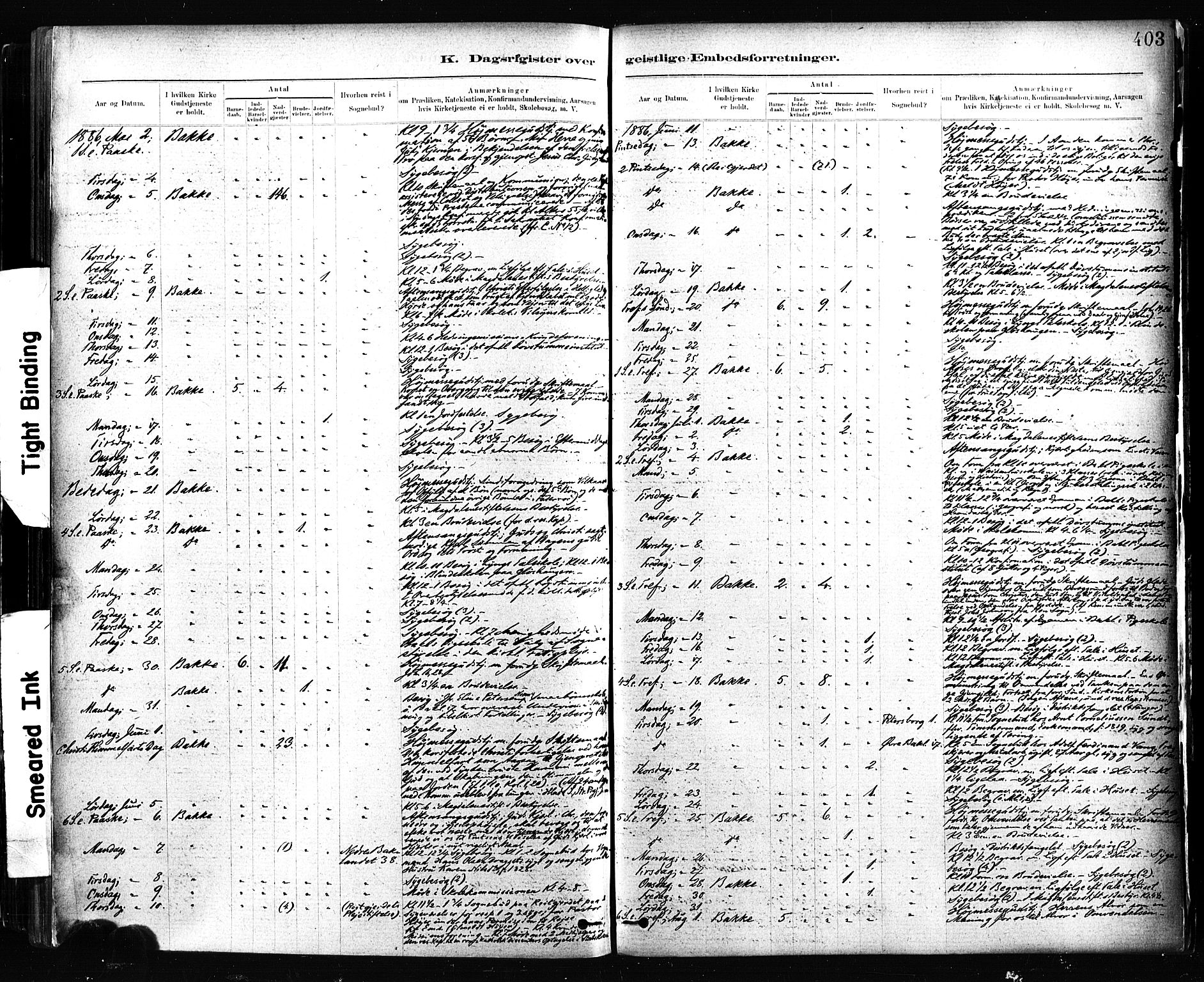 Ministerialprotokoller, klokkerbøker og fødselsregistre - Sør-Trøndelag, AV/SAT-A-1456/604/L0189: Parish register (official) no. 604A10, 1878-1892, p. 403