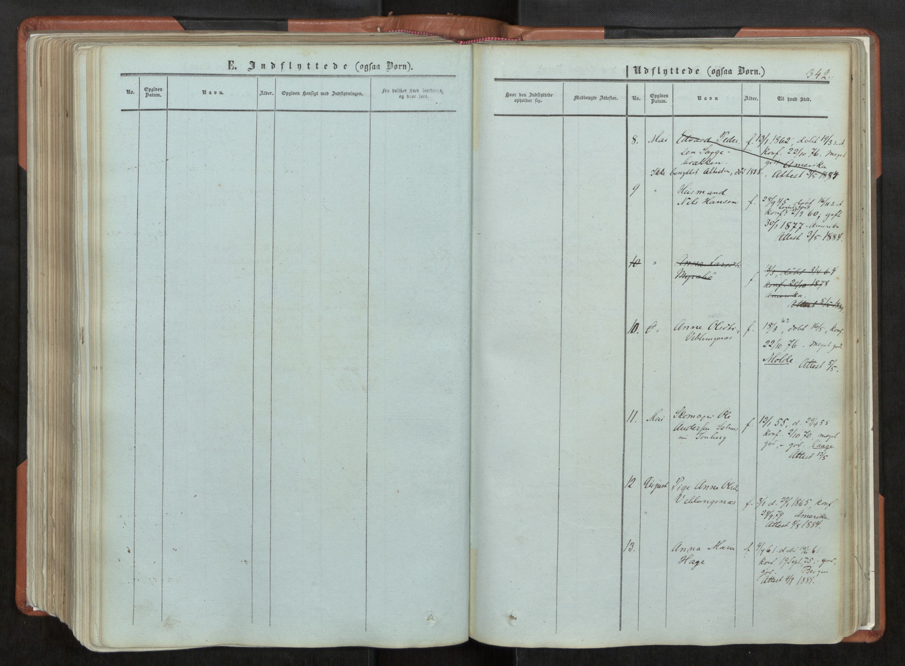 Ministerialprotokoller, klokkerbøker og fødselsregistre - Møre og Romsdal, AV/SAT-A-1454/544/L0572: Parish register (official) no. 544A05, 1854-1886, p. 342