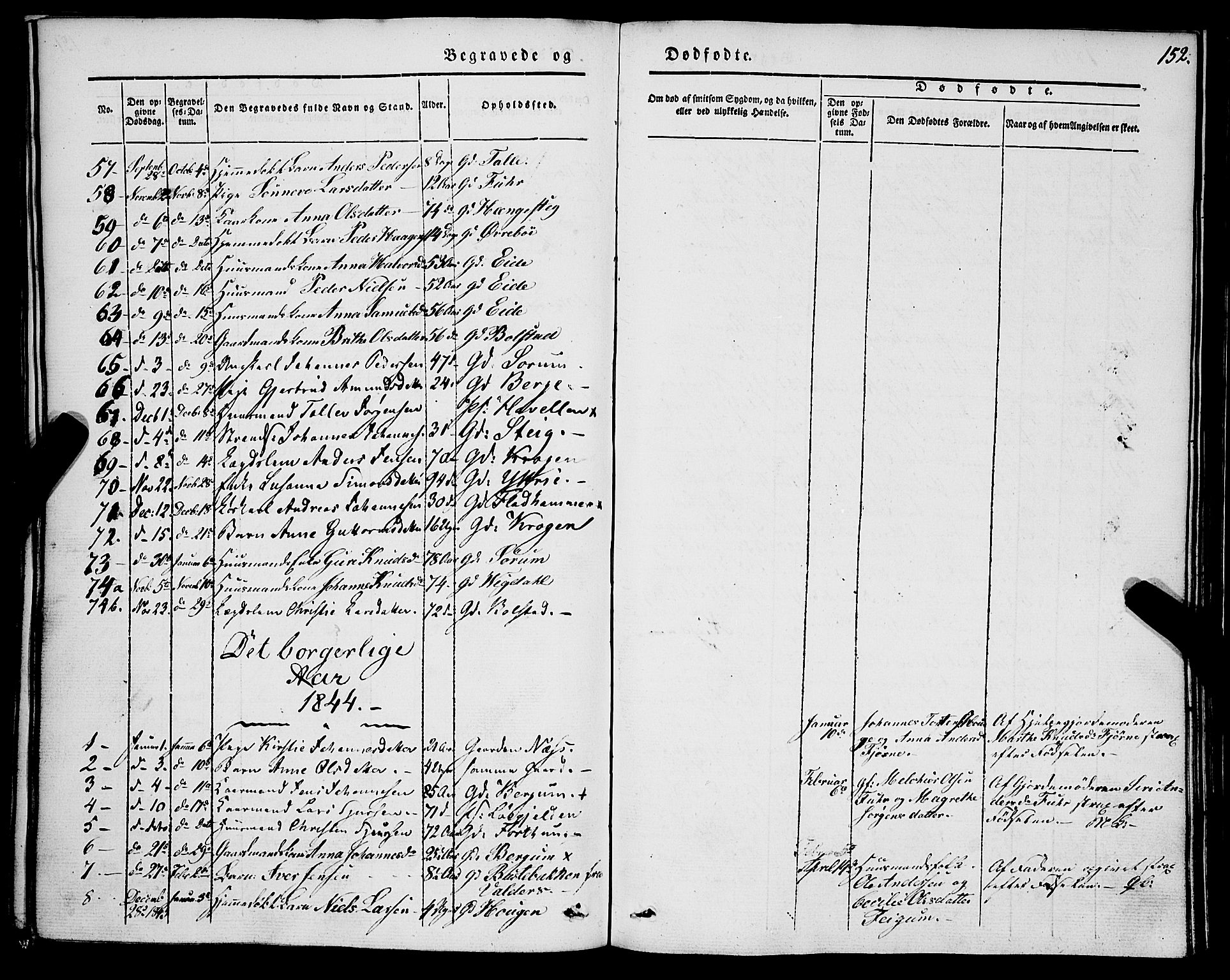 Luster sokneprestembete, SAB/A-81101/H/Haa/Haaa/L0006: Parish register (official) no. A 6, 1840-1848, p. 152