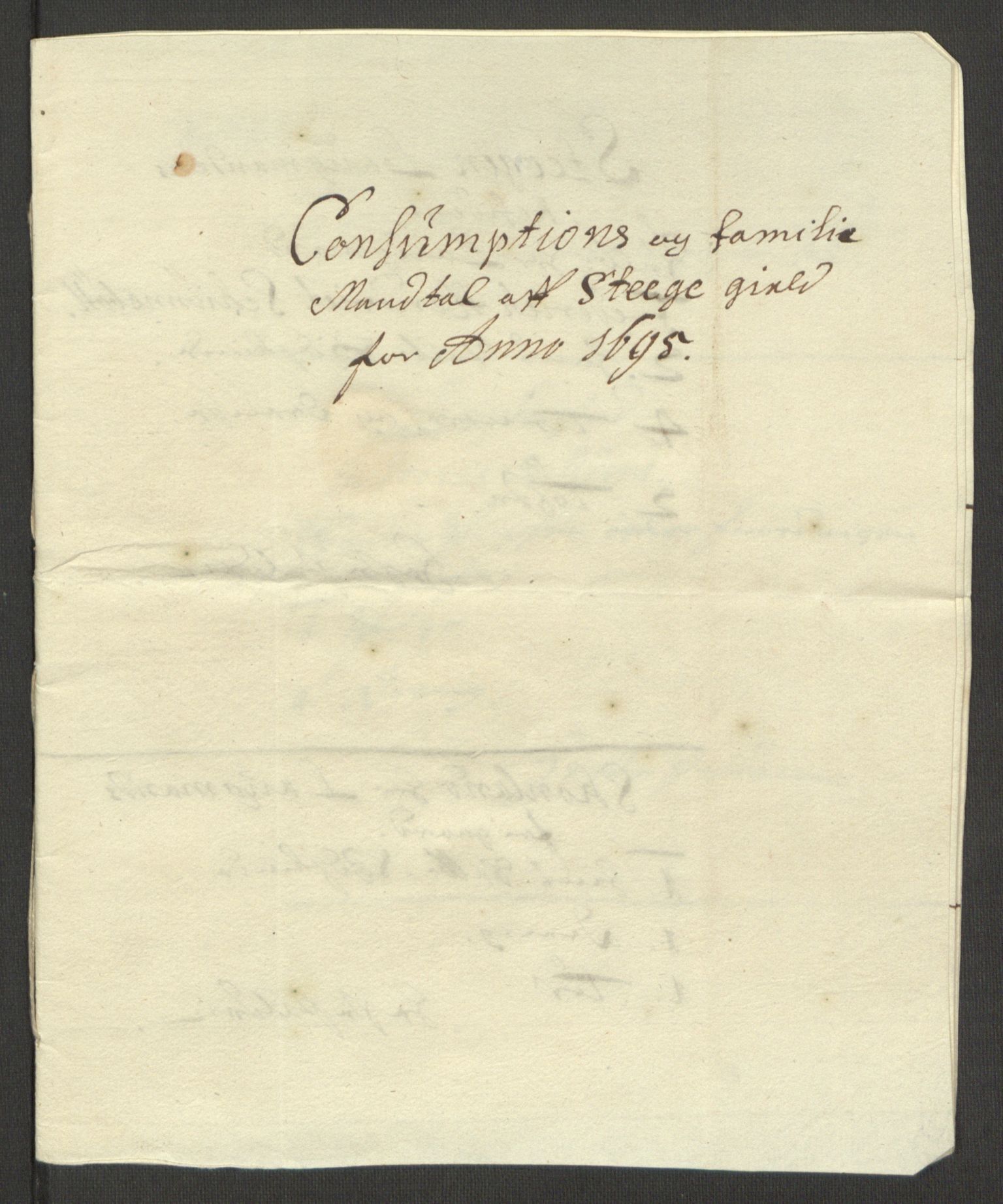 Rentekammeret inntil 1814, Reviderte regnskaper, Fogderegnskap, AV/RA-EA-4092/R66/L4578: Fogderegnskap Salten, 1694-1696, p. 167