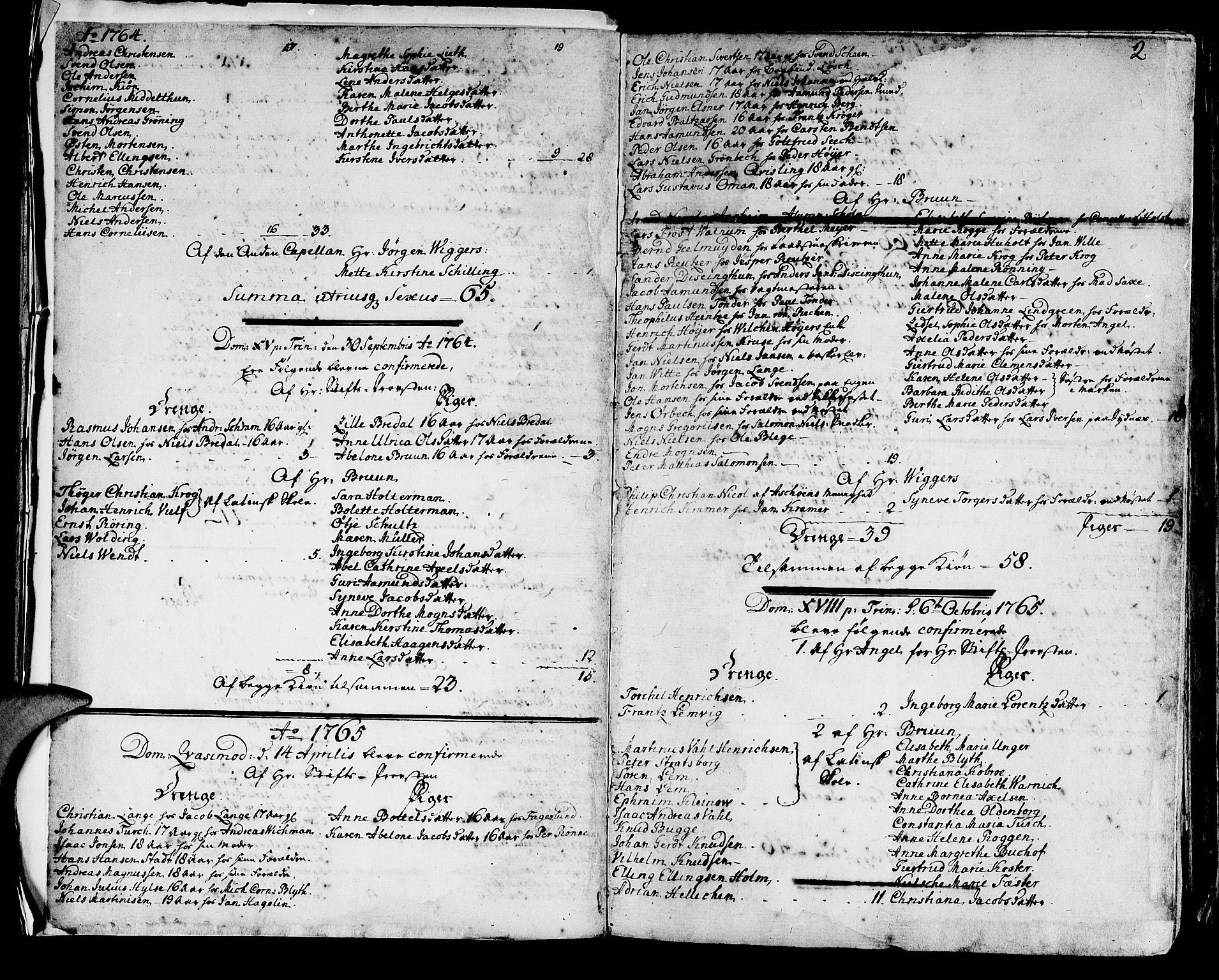 Domkirken sokneprestembete, AV/SAB-A-74801/H/Haa/L0004: Parish register (official) no. A 4, 1763-1820, p. 2