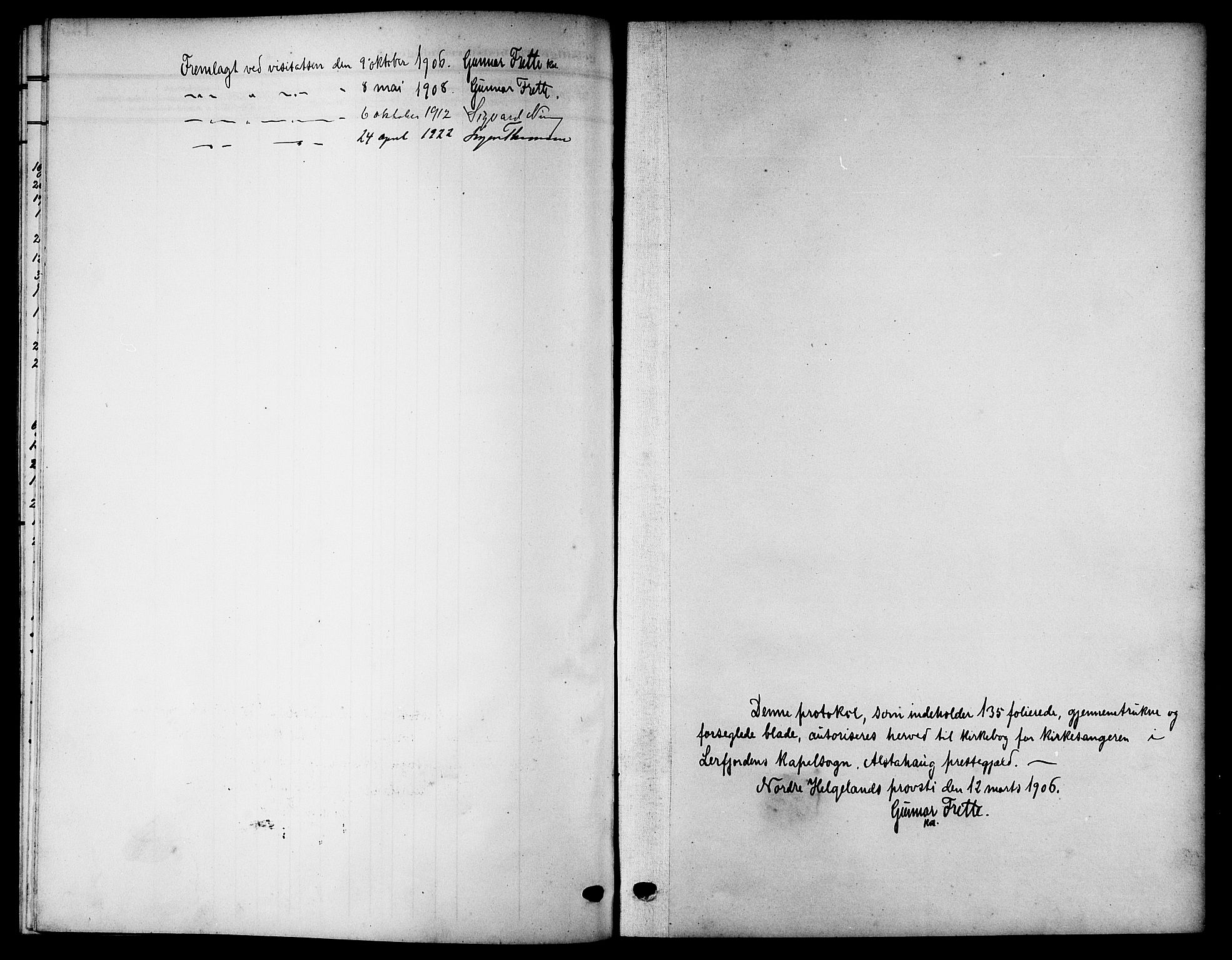 Ministerialprotokoller, klokkerbøker og fødselsregistre - Nordland, SAT/A-1459/832/L0494: Parish register (copy) no. 832C01, 1906-1922