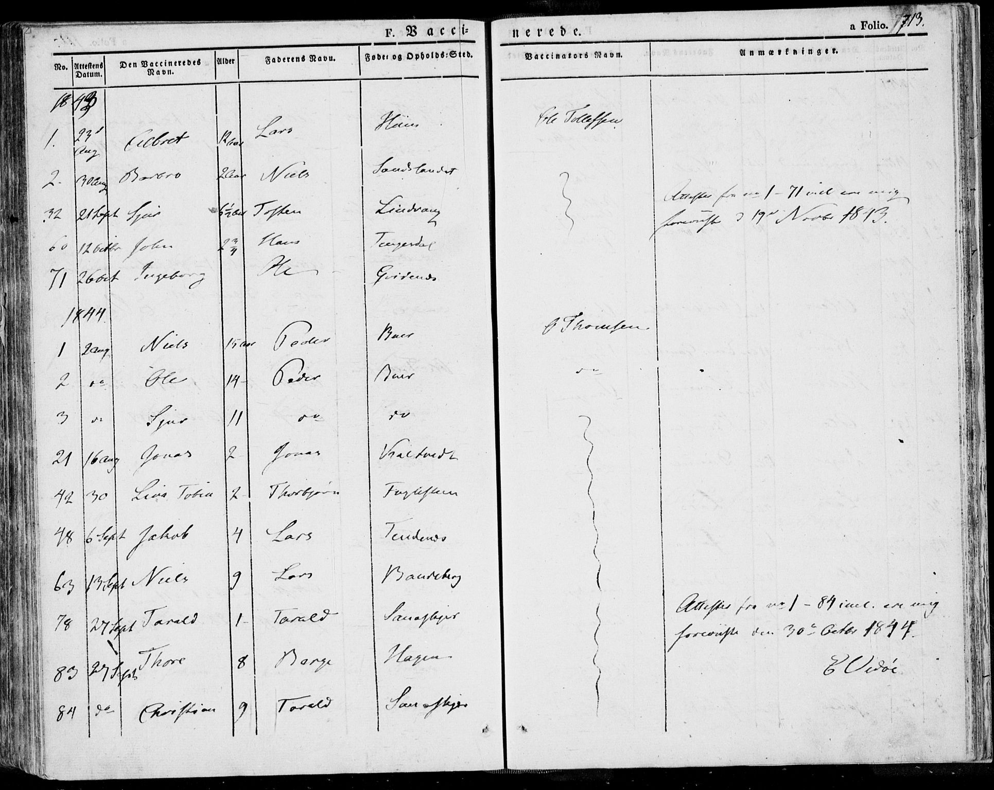 Jelsa sokneprestkontor, SAST/A-101842/01/IV: Parish register (official) no. A 6.2, 1828-1853, p. 713