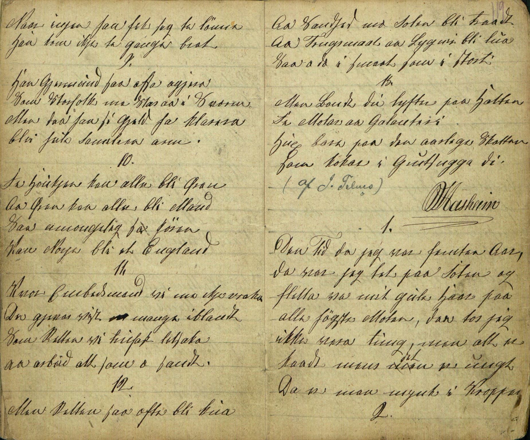 Rikard Berge, TEMU/TGM-A-1003/F/L0005/0018: 160-200 / 177 Handskriven visebok. Tilhører Aasheim af Sigjords Præstegjeld, 1870. Vise, 1870, p. 118-119