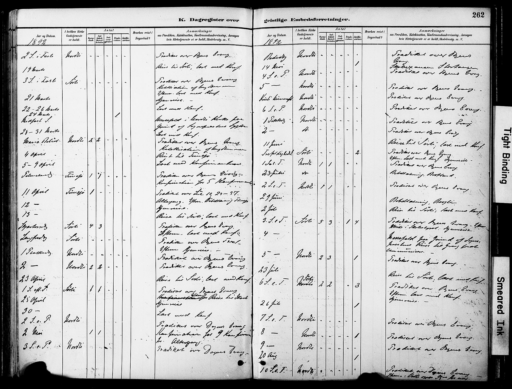 Ministerialprotokoller, klokkerbøker og fødselsregistre - Nord-Trøndelag, AV/SAT-A-1458/755/L0494: Parish register (official) no. 755A03, 1882-1902, p. 262