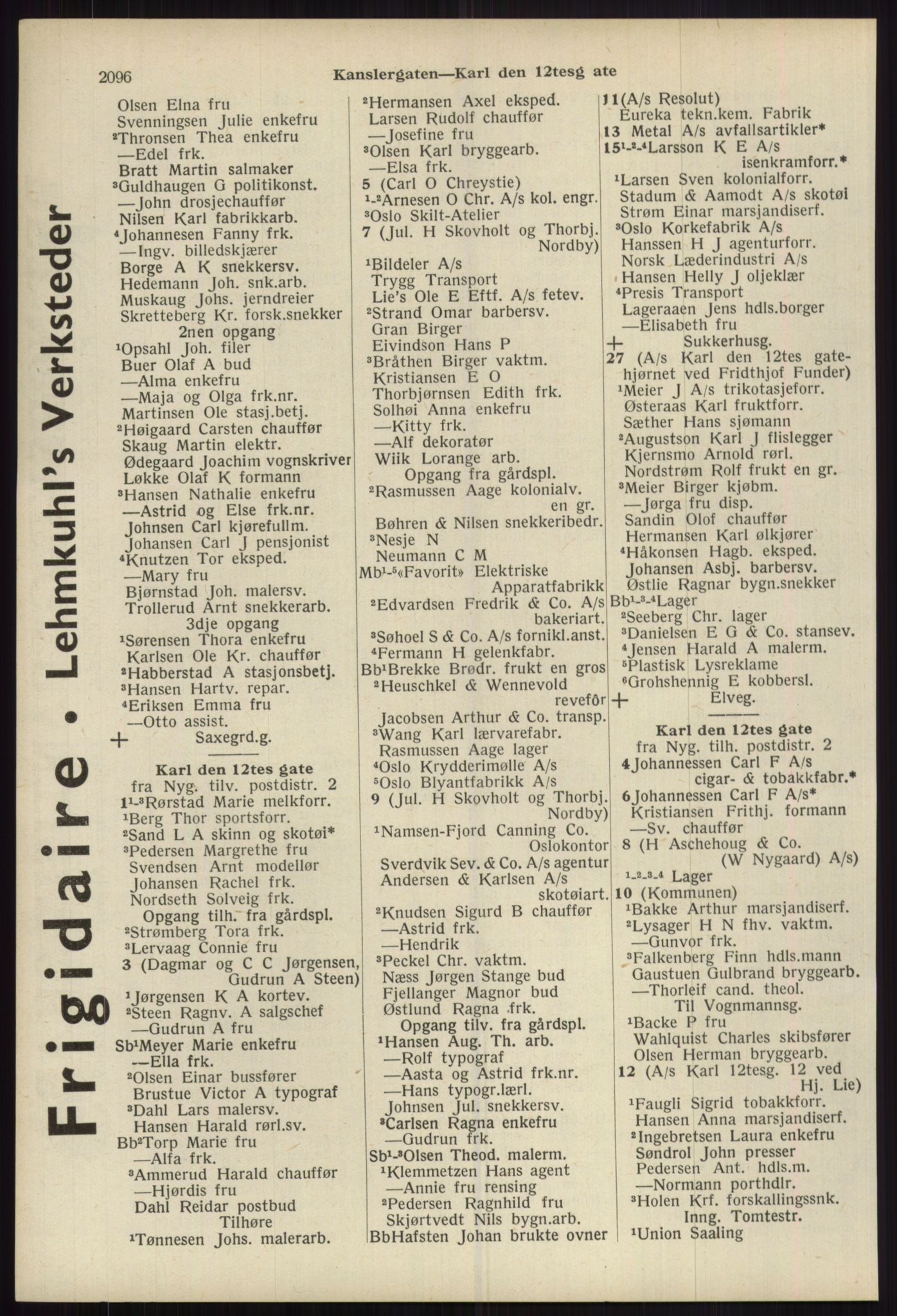 Kristiania/Oslo adressebok, PUBL/-, 1939, p. 2096