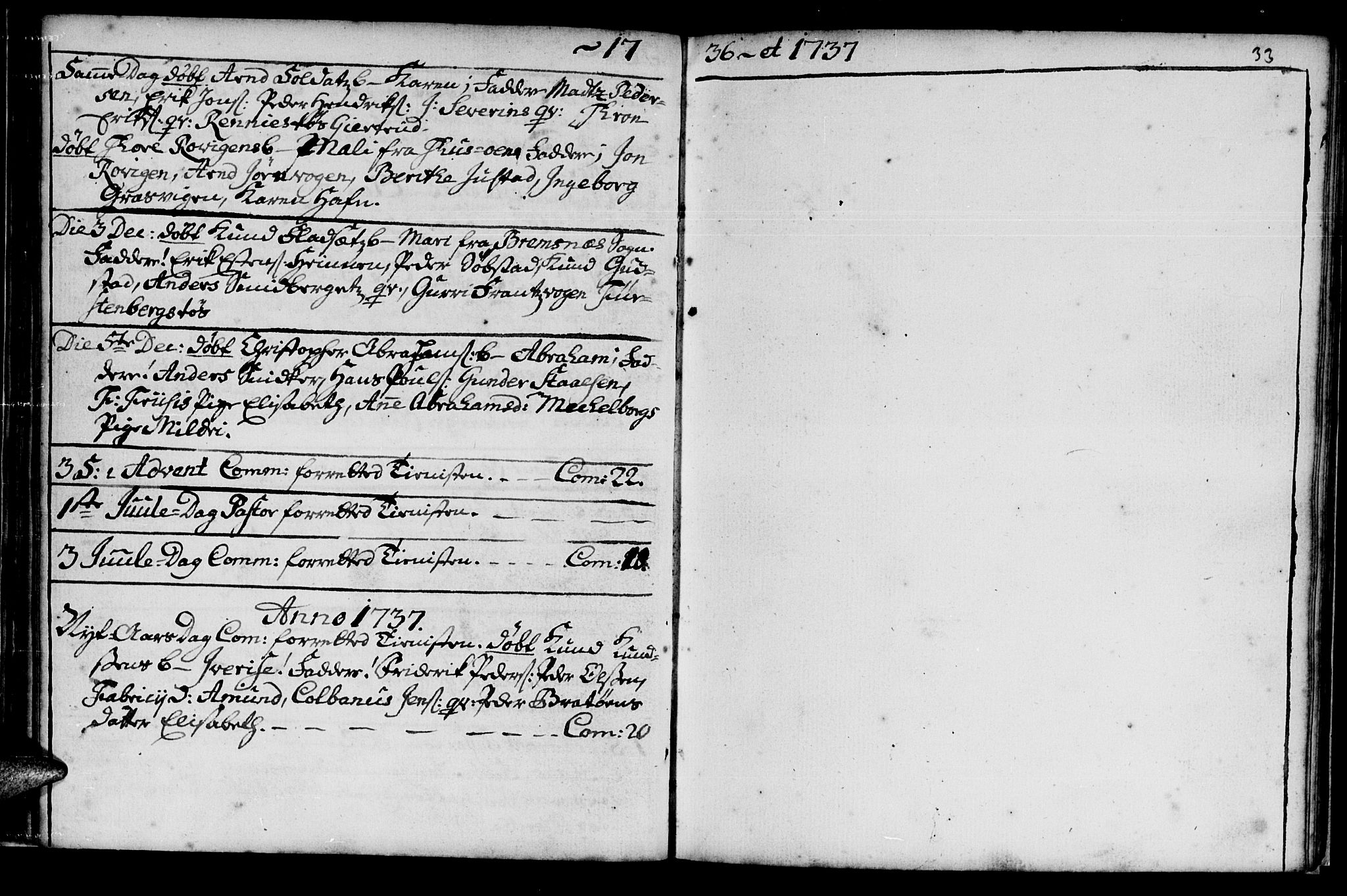 Ministerialprotokoller, klokkerbøker og fødselsregistre - Møre og Romsdal, SAT/A-1454/572/L0838: Parish register (official) no. 572A01, 1731-1737, p. 32-33