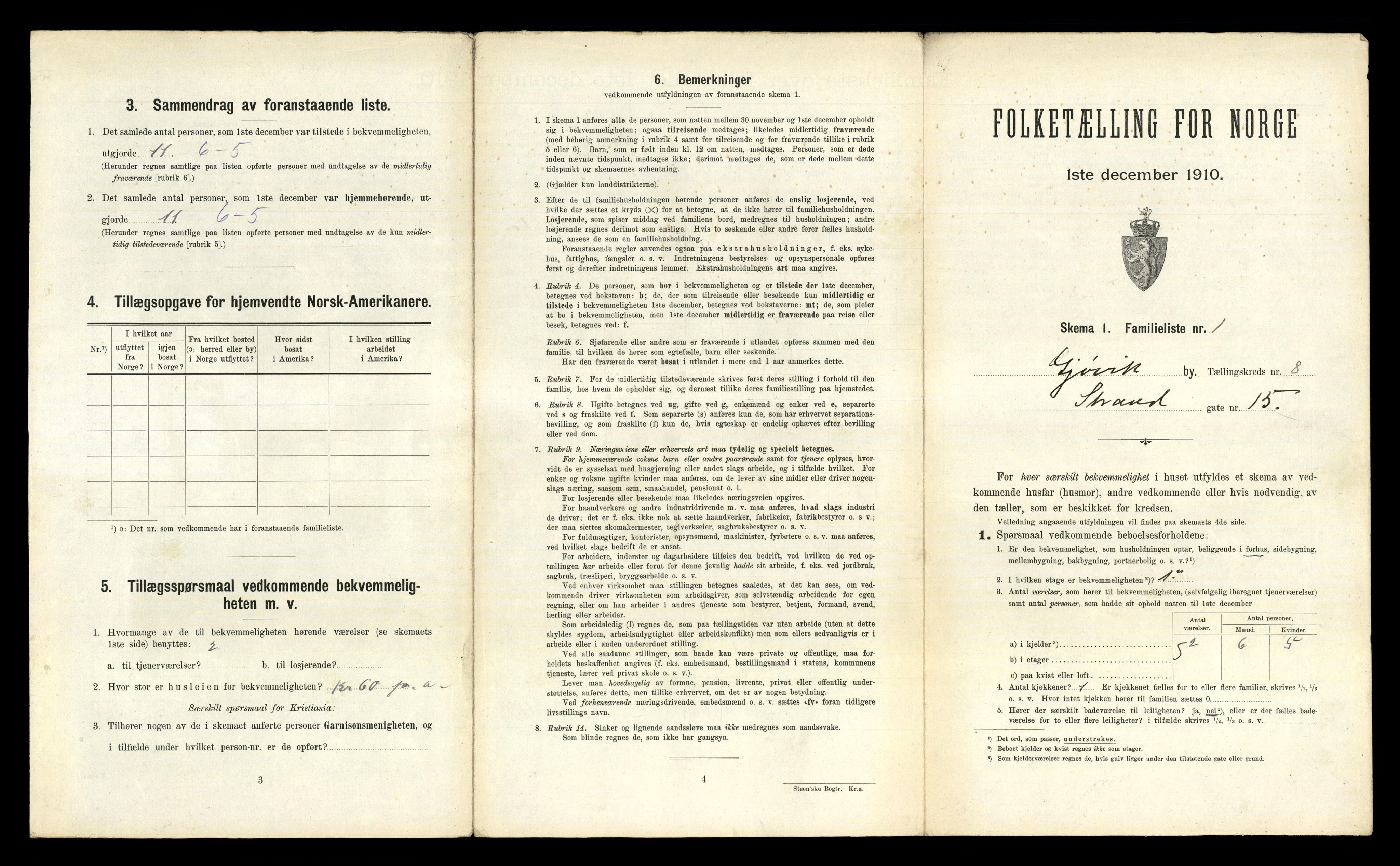 RA, 1910 census for Gjøvik, 1910, p. 1842