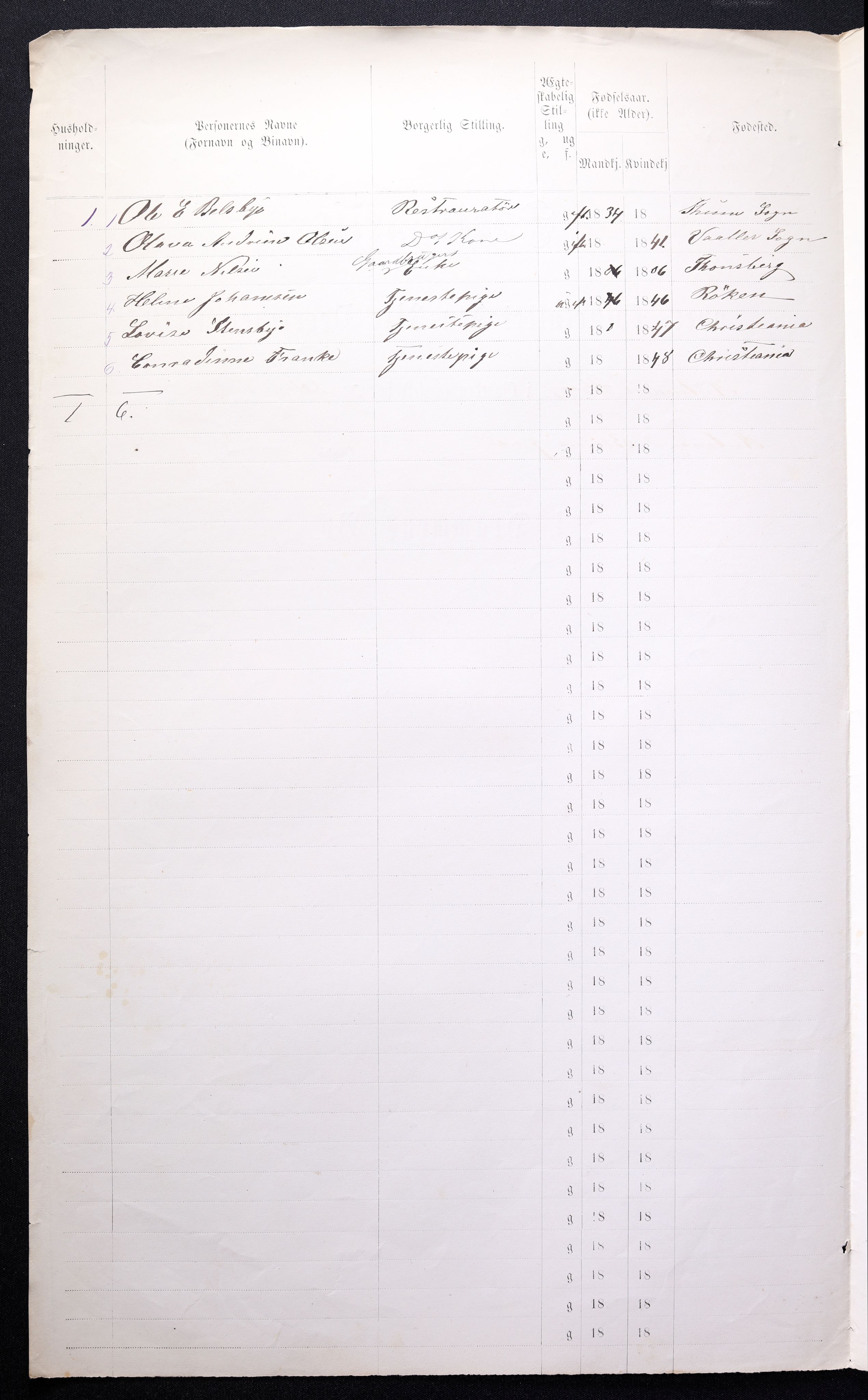 RA, 1870 census for 0602 Drammen, 1870, p. 90