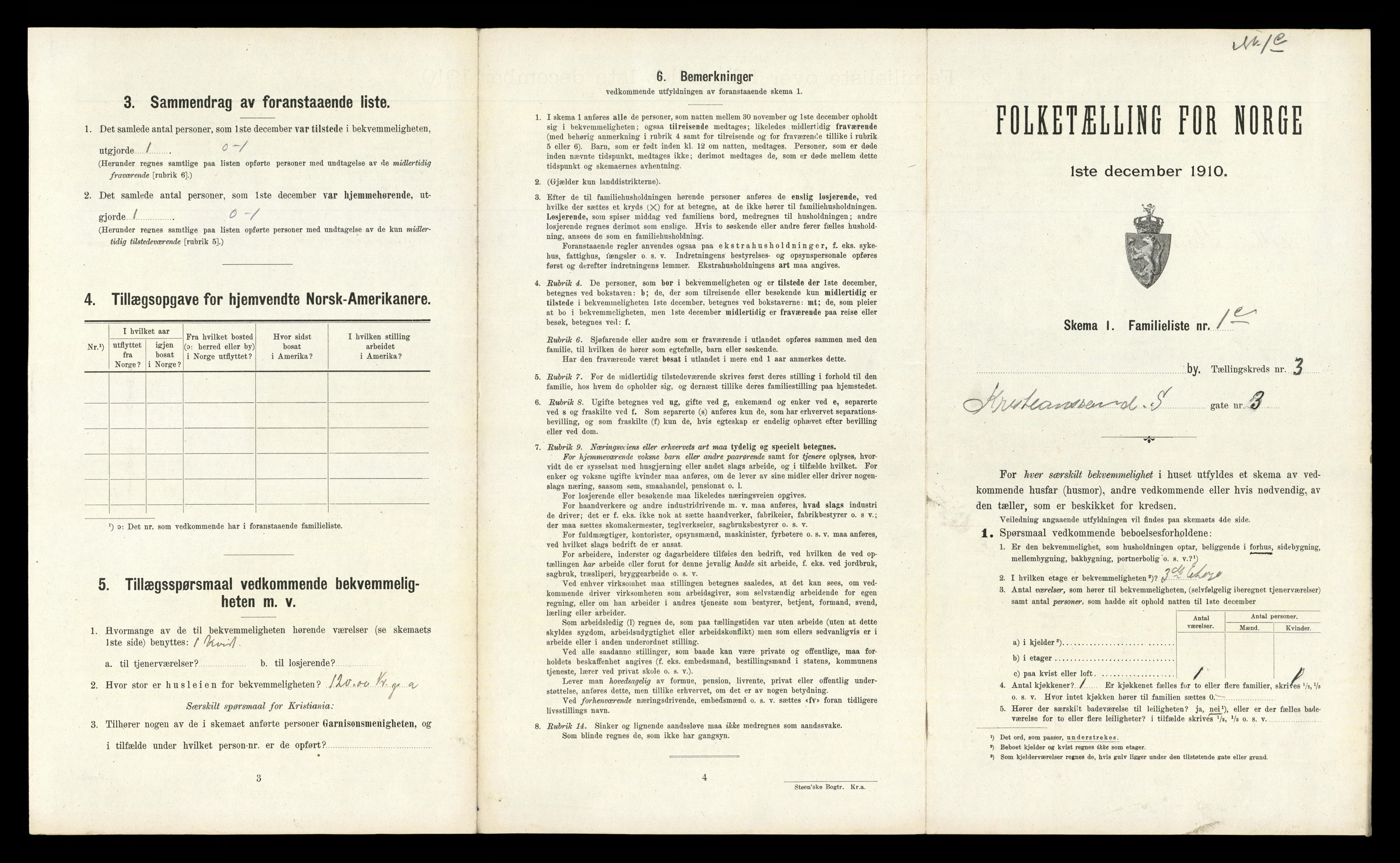 RA, 1910 census for Kristiansand, 1910, p. 592