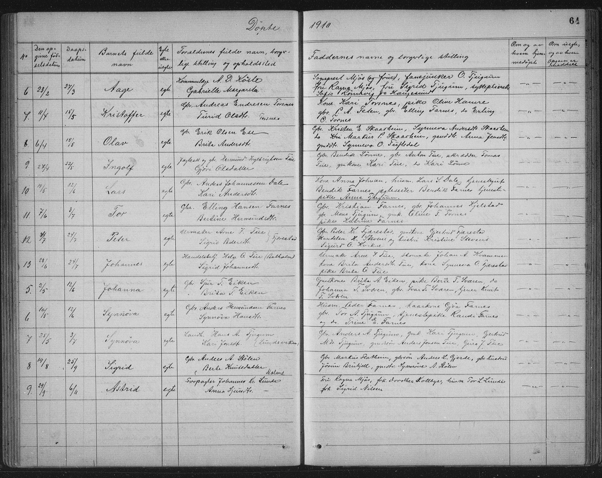 Balestrand sokneprestembete, AV/SAB-A-79601/H/Hab/Haba/L0002: Parish register (copy) no. A 2, 1880-1919, p. 64