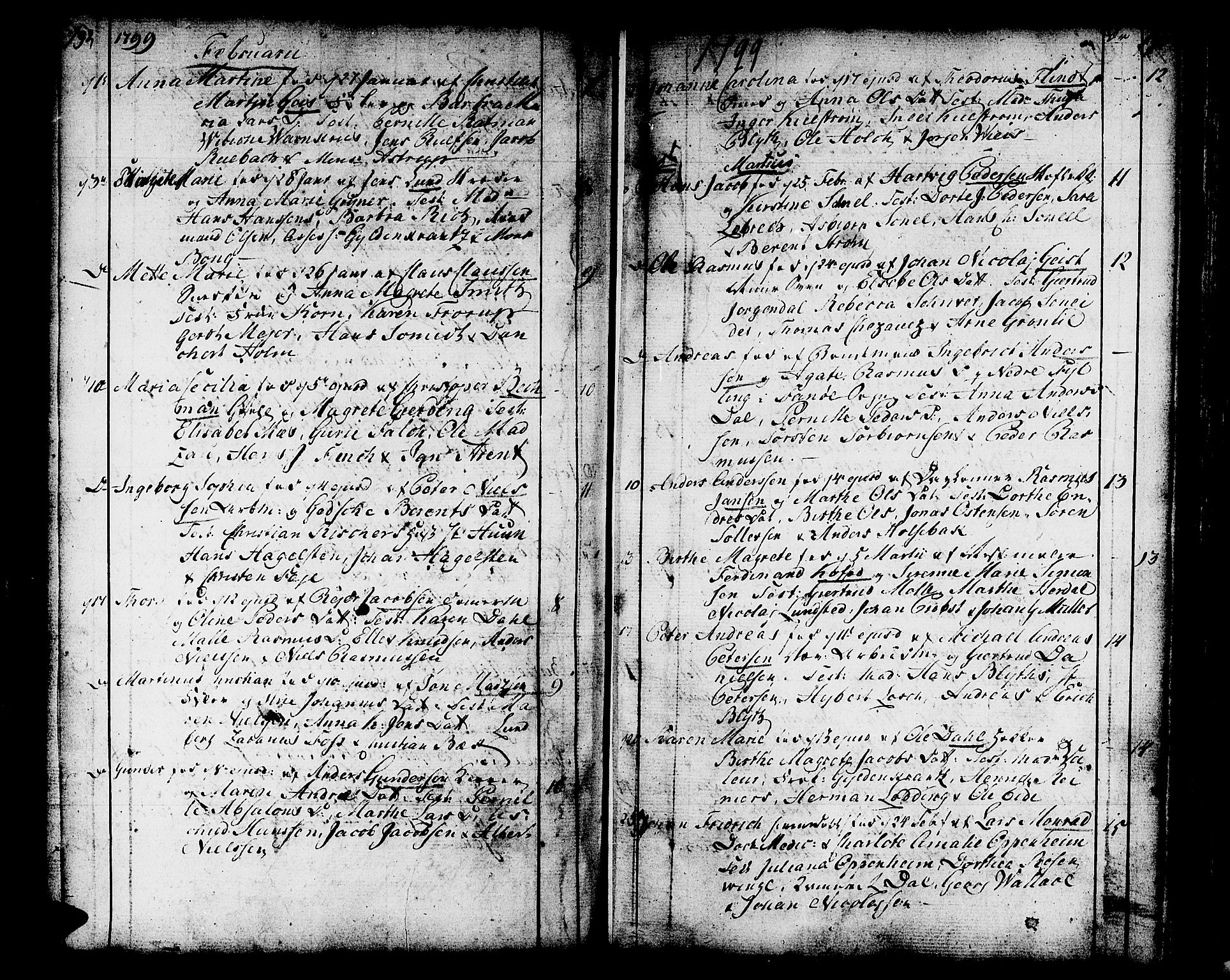 Domkirken sokneprestembete, SAB/A-74801/H/Haa/L0004: Parish register (official) no. A 4, 1763-1820, p. 192-193
