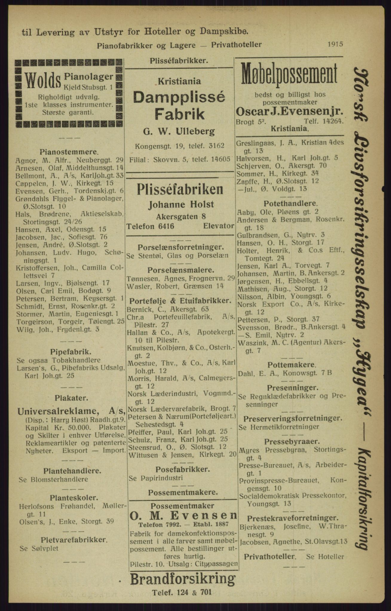 Kristiania/Oslo adressebok, PUBL/-, 1916, p. 1915