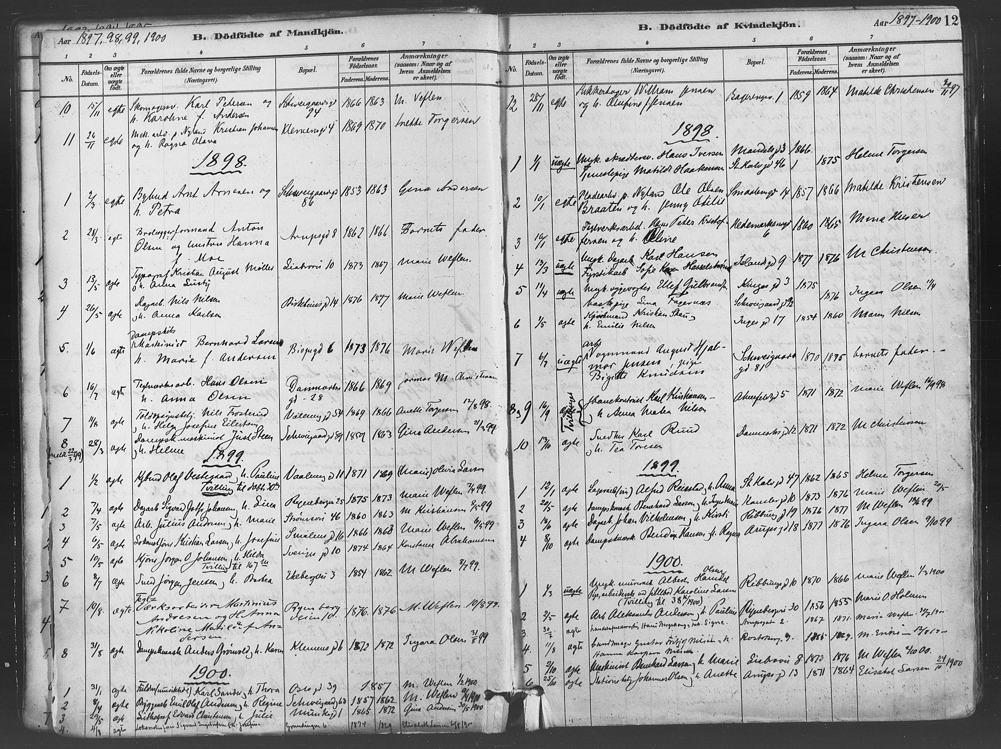 Gamlebyen prestekontor Kirkebøker, SAO/A-10884/F/Fa/L0006: Parish register (official) no. 6, 1881-1890, p. 12
