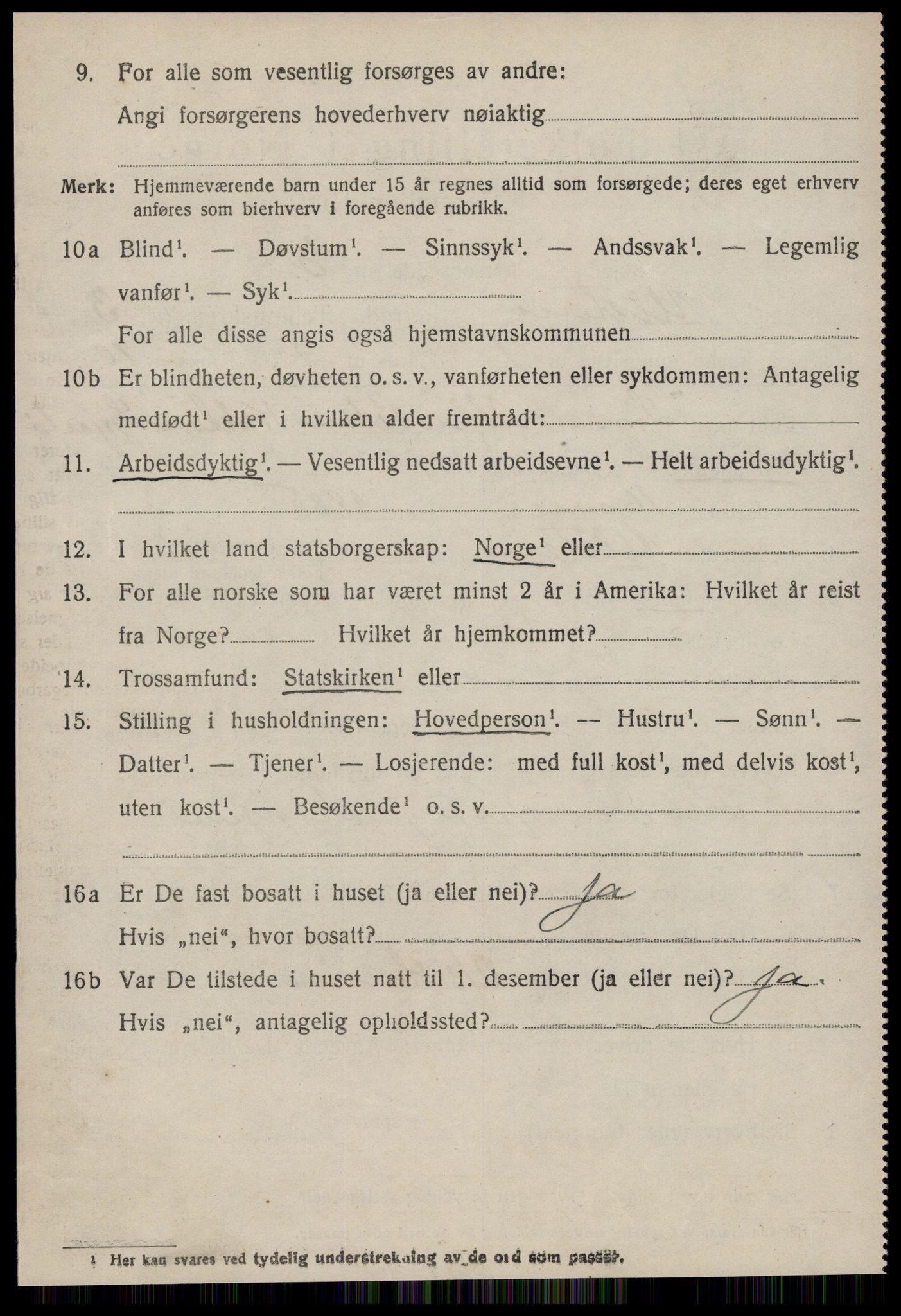 SAT, 1920 census for Ulstein, 1920, p. 1629