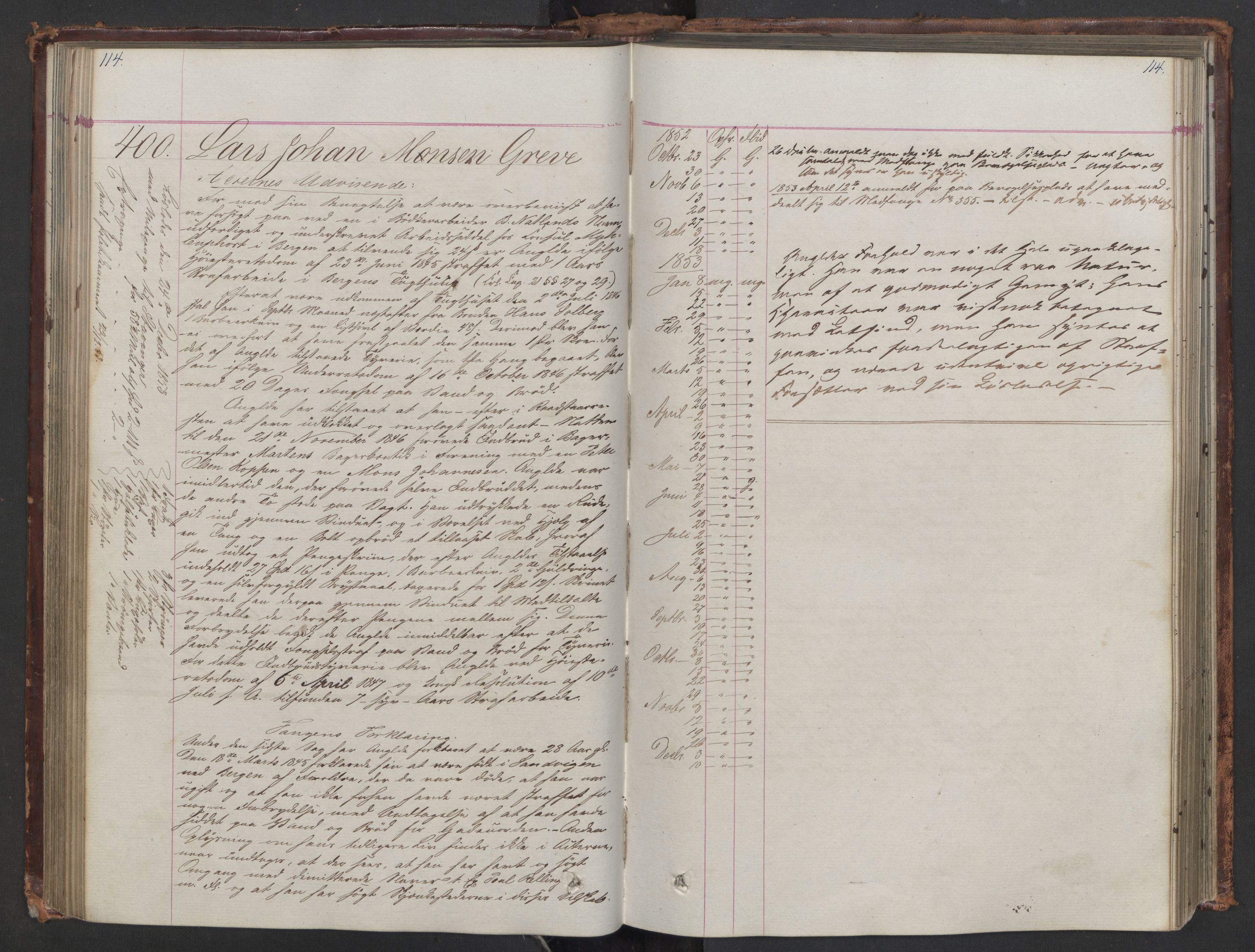 Botsfengslet, AV/RA-S-1539/D/Db/Dbb/L0002: 285a - 603a, 1852-1853, p. 114
