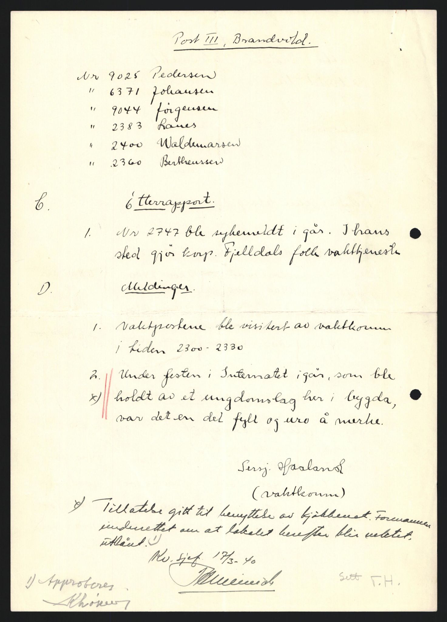 Forsvaret, Forsvarets krigshistoriske avdeling, AV/RA-RAFA-2017/Y/Yb/L0130: II-C-11-600  -  6. Divisjon / 6. Distriktskommando, 1940, p. 274