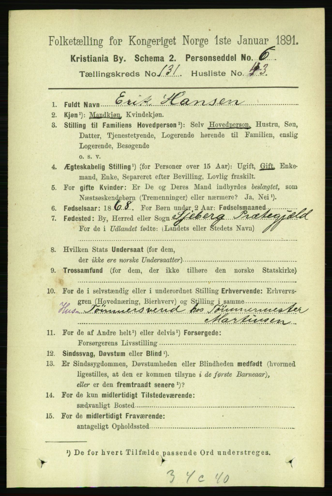 RA, 1891 census for 0301 Kristiania, 1891, p. 71324