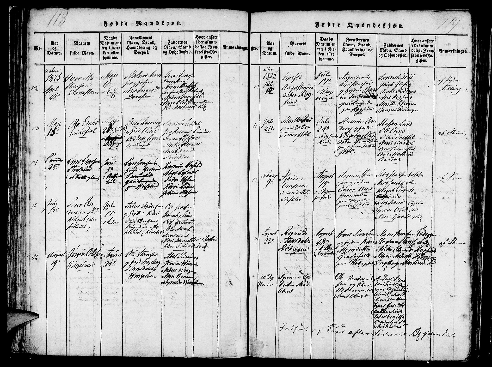 Davik sokneprestembete, AV/SAB-A-79701/H/Haa/Haaa/L0003: Parish register (official) no. A 3, 1816-1830, p. 118-119