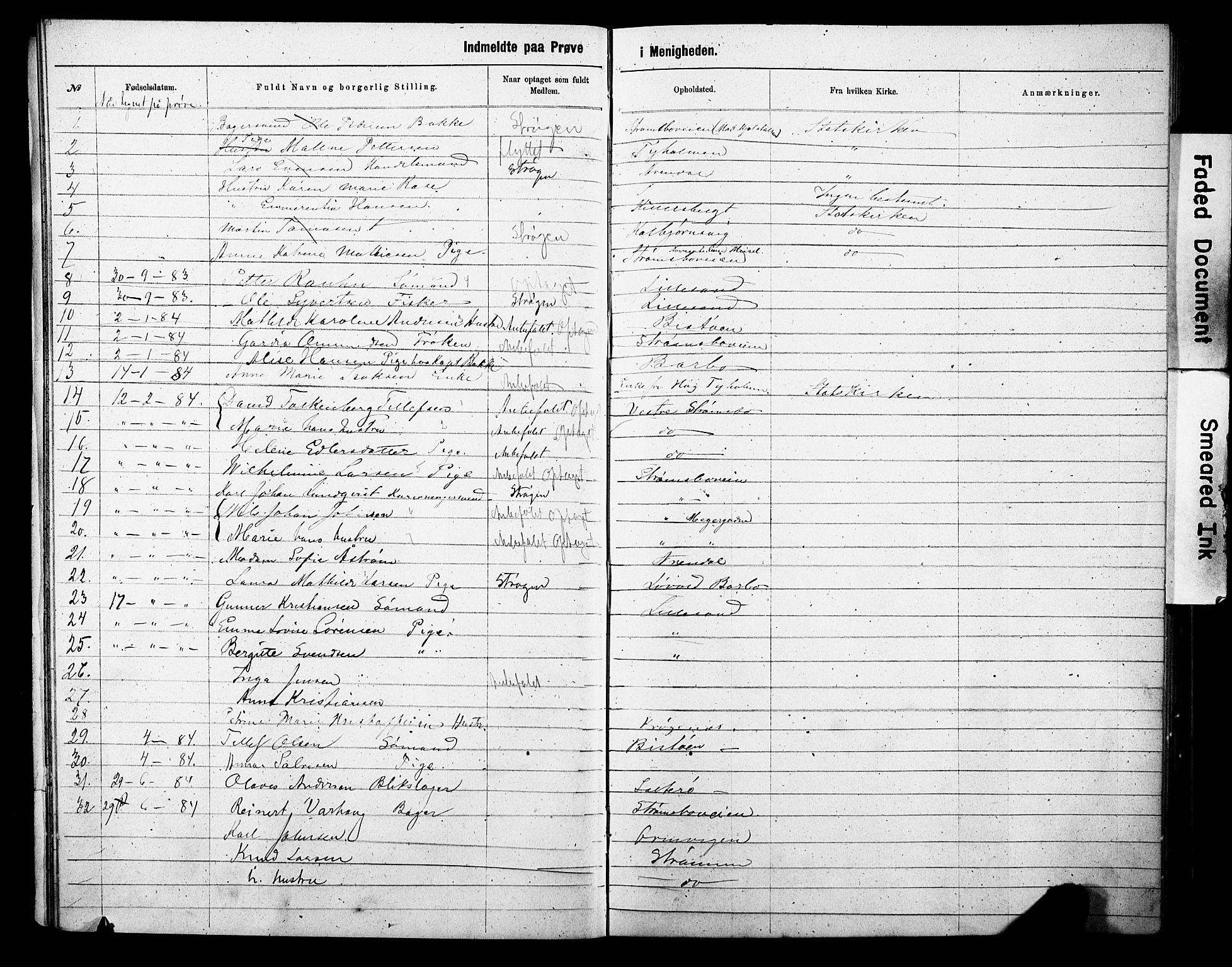 Metodistmenigheten, Arendal, AV/SAK-1292-0011/F/Fa/L0002: Dissenter register no. F-3, 1867-1884