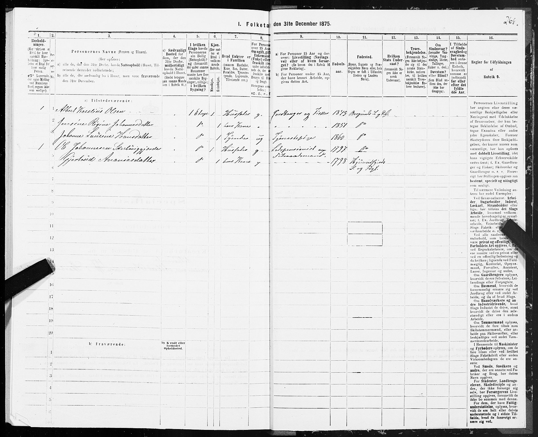 SAT, 1875 census for 1501P Ålesund, 1875, p. 2268