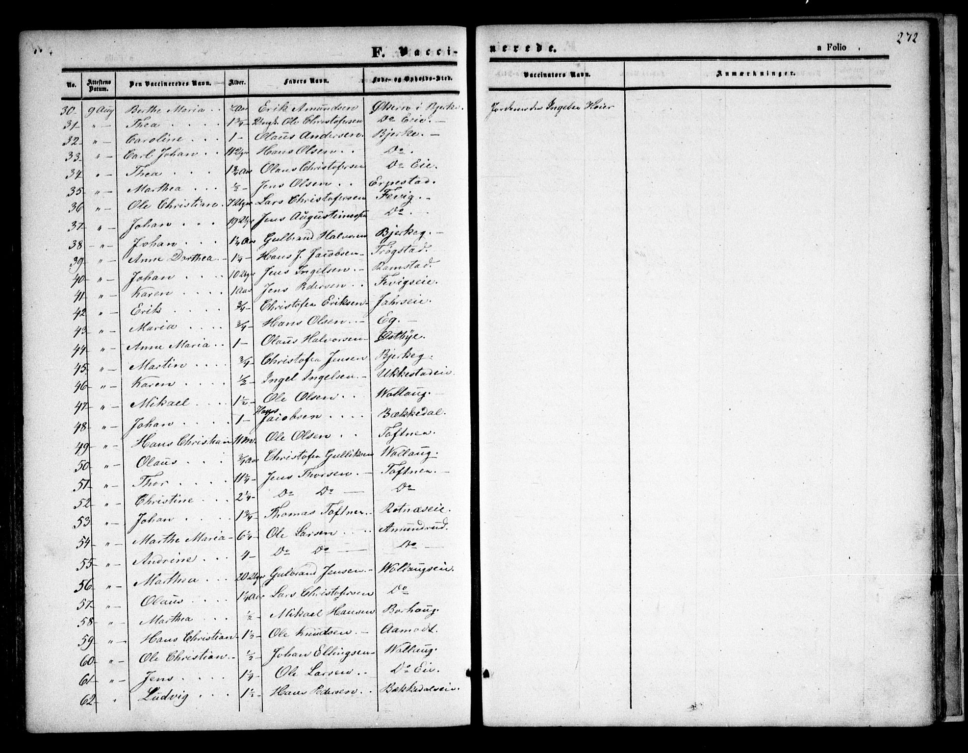 Nannestad prestekontor Kirkebøker, AV/SAO-A-10414a/F/Fa/L0011: Parish register (official) no. I 11, 1850-1859, p. 272