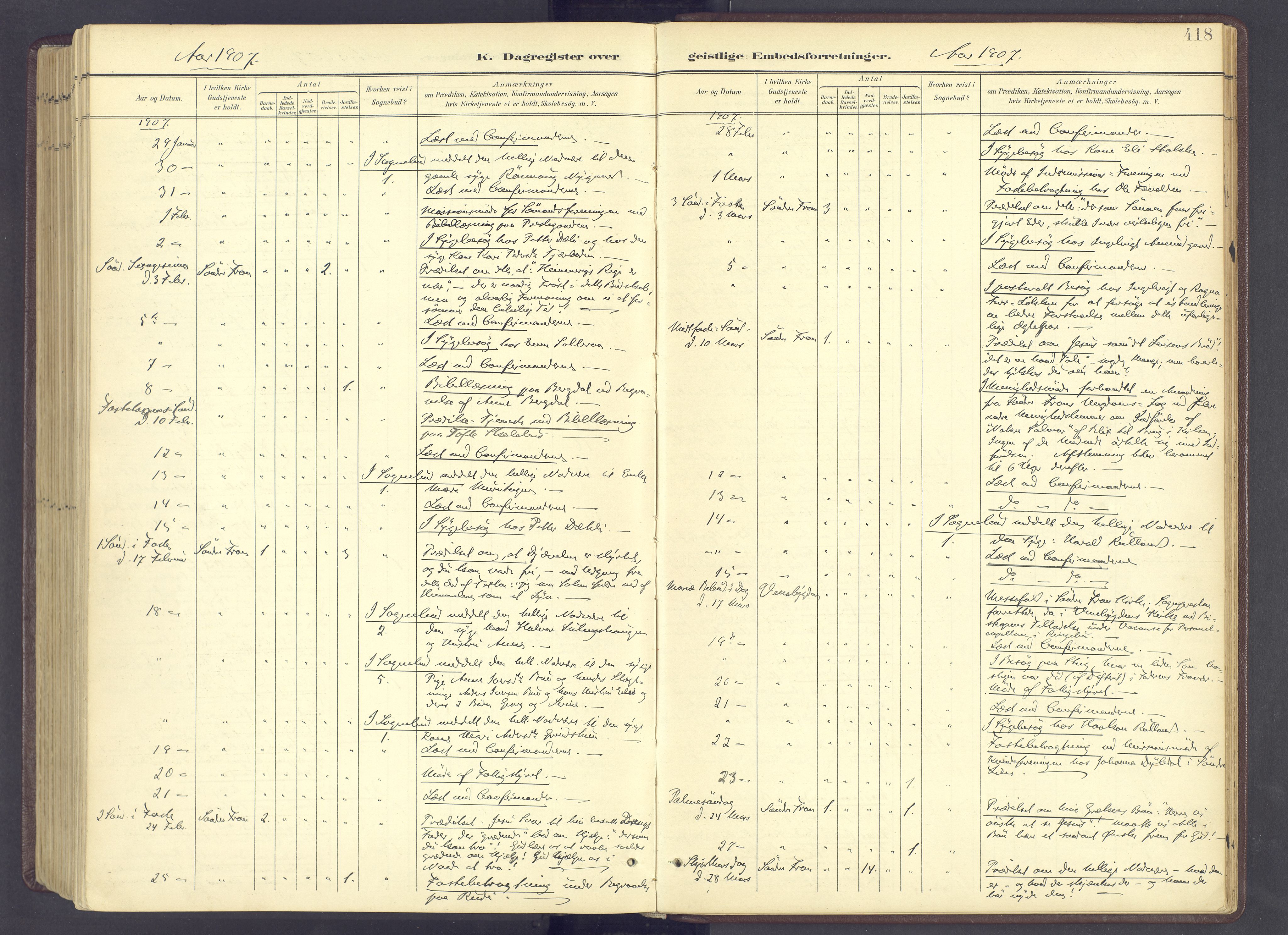 Sør-Fron prestekontor, AV/SAH-PREST-010/H/Ha/Haa/L0004: Parish register (official) no. 4, 1898-1919, p. 418