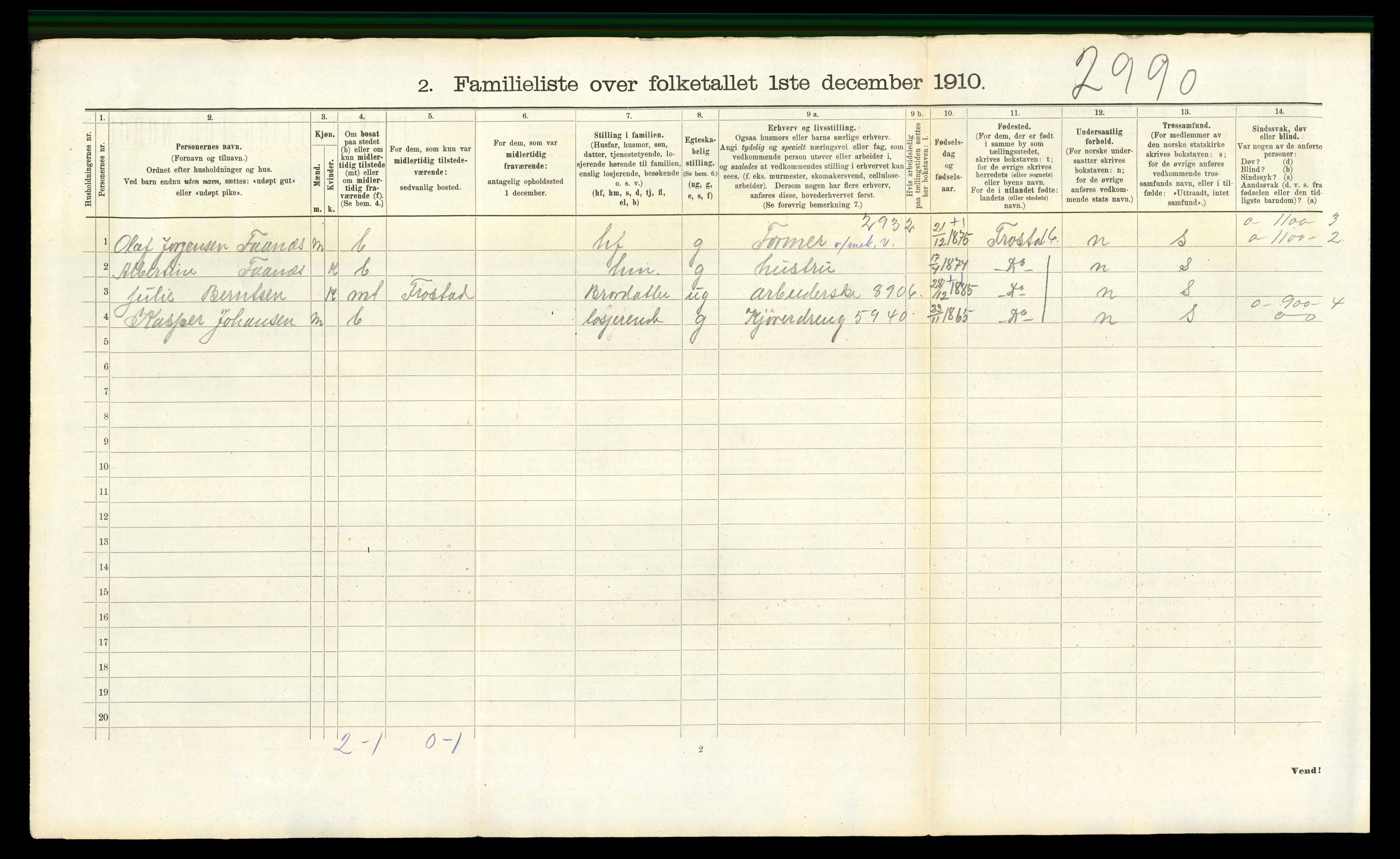 RA, 1910 census for Trondheim, 1910, p. 20930