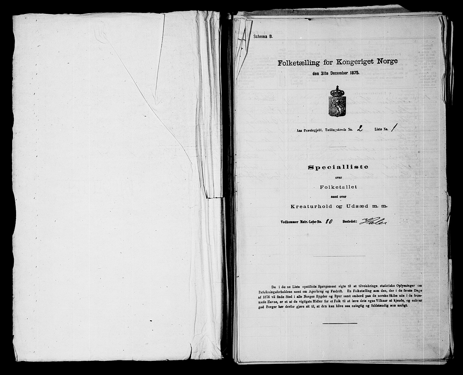 RA, 1875 census for 0214P Ås, 1875, p. 196