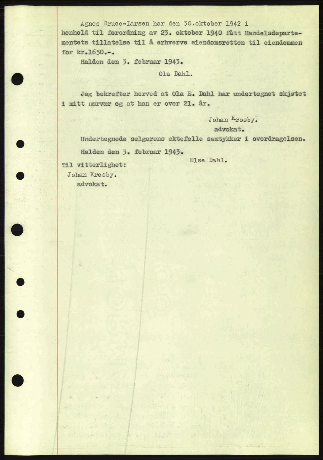 Idd og Marker sorenskriveri, AV/SAO-A-10283/G/Gb/Gbb/L0005: Mortgage book no. A5, 1941-1943, Diary no: : 125/1943