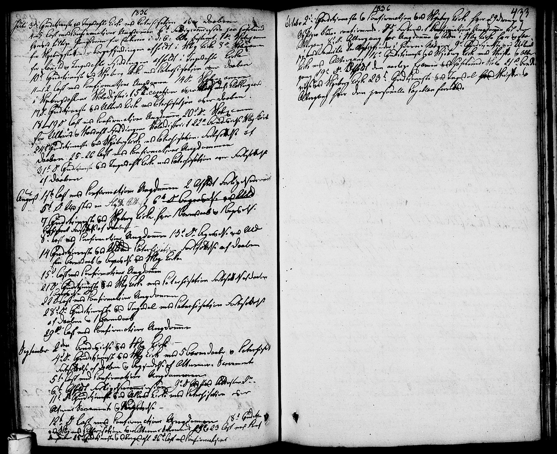 Skjeberg prestekontor Kirkebøker, AV/SAO-A-10923/F/Fa/L0005: Parish register (official) no. I 5, 1830-1845, p. 433