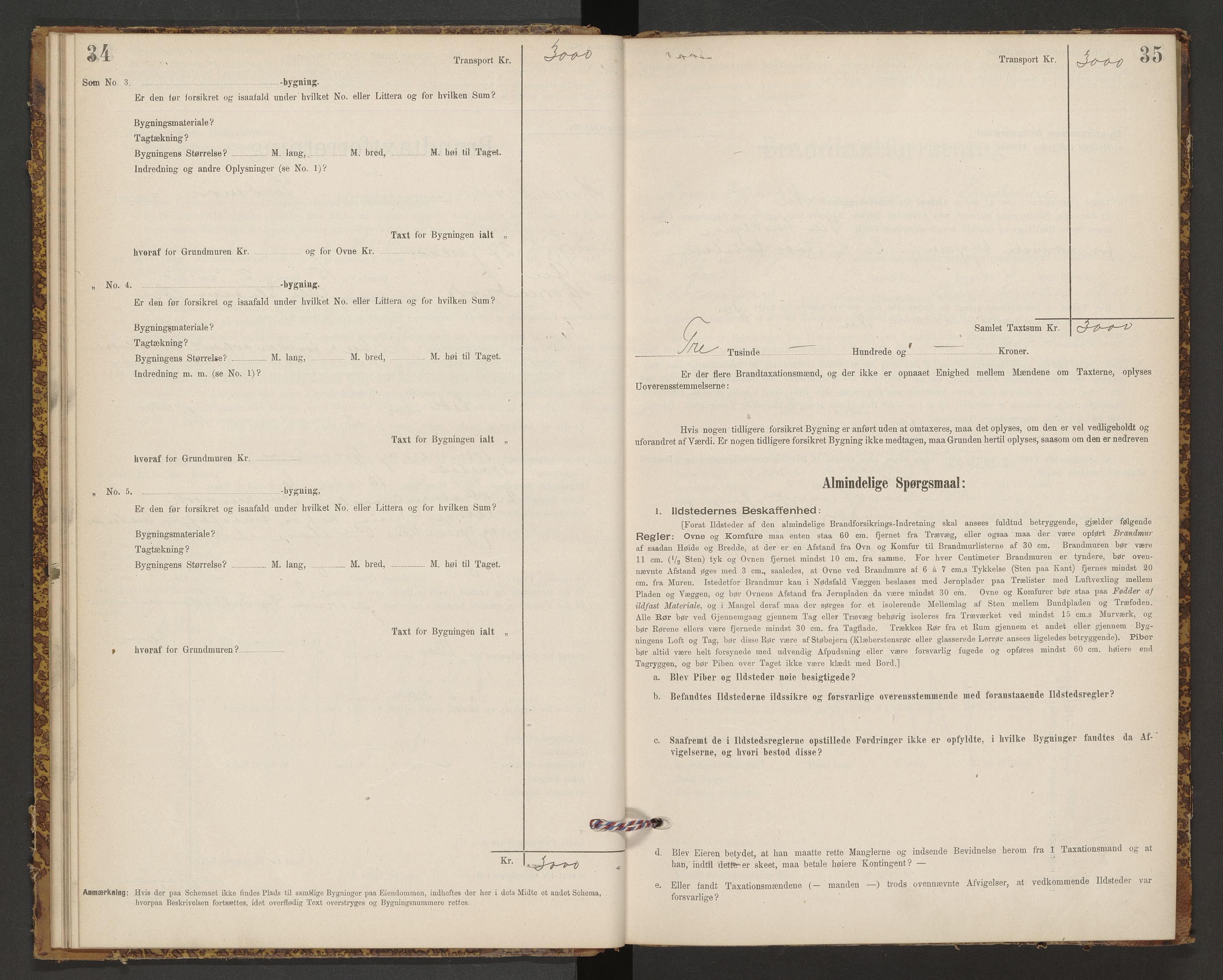 Norges Brannkasse Hjørundfjord, AV/SAT-A-5490/F/Fb/L0001: Branntakstprotokoll, 1911-1949, p. 34-35