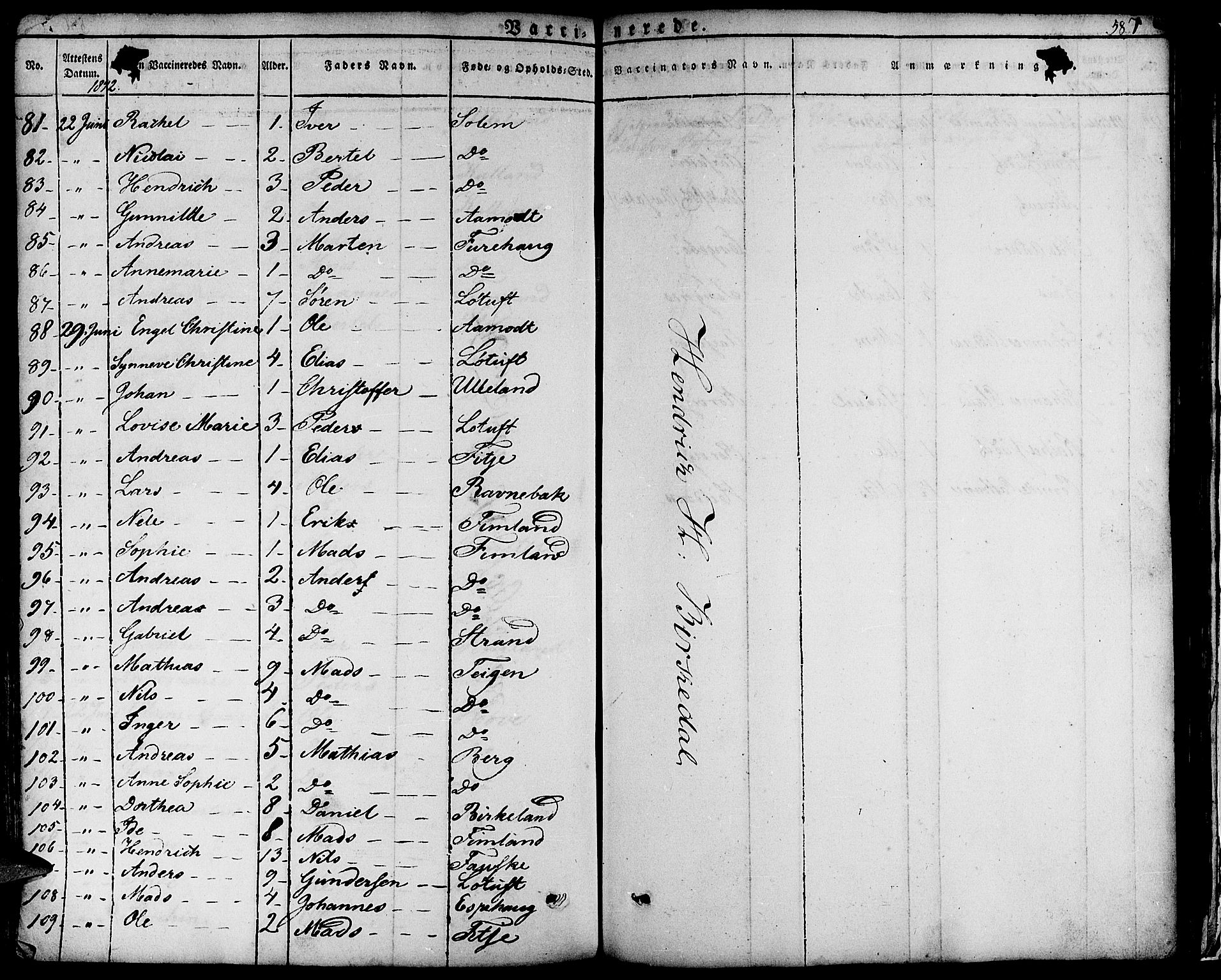 Førde sokneprestembete, AV/SAB-A-79901/H/Haa/Haaa/L0006: Parish register (official) no. A 6, 1821-1842, p. 587