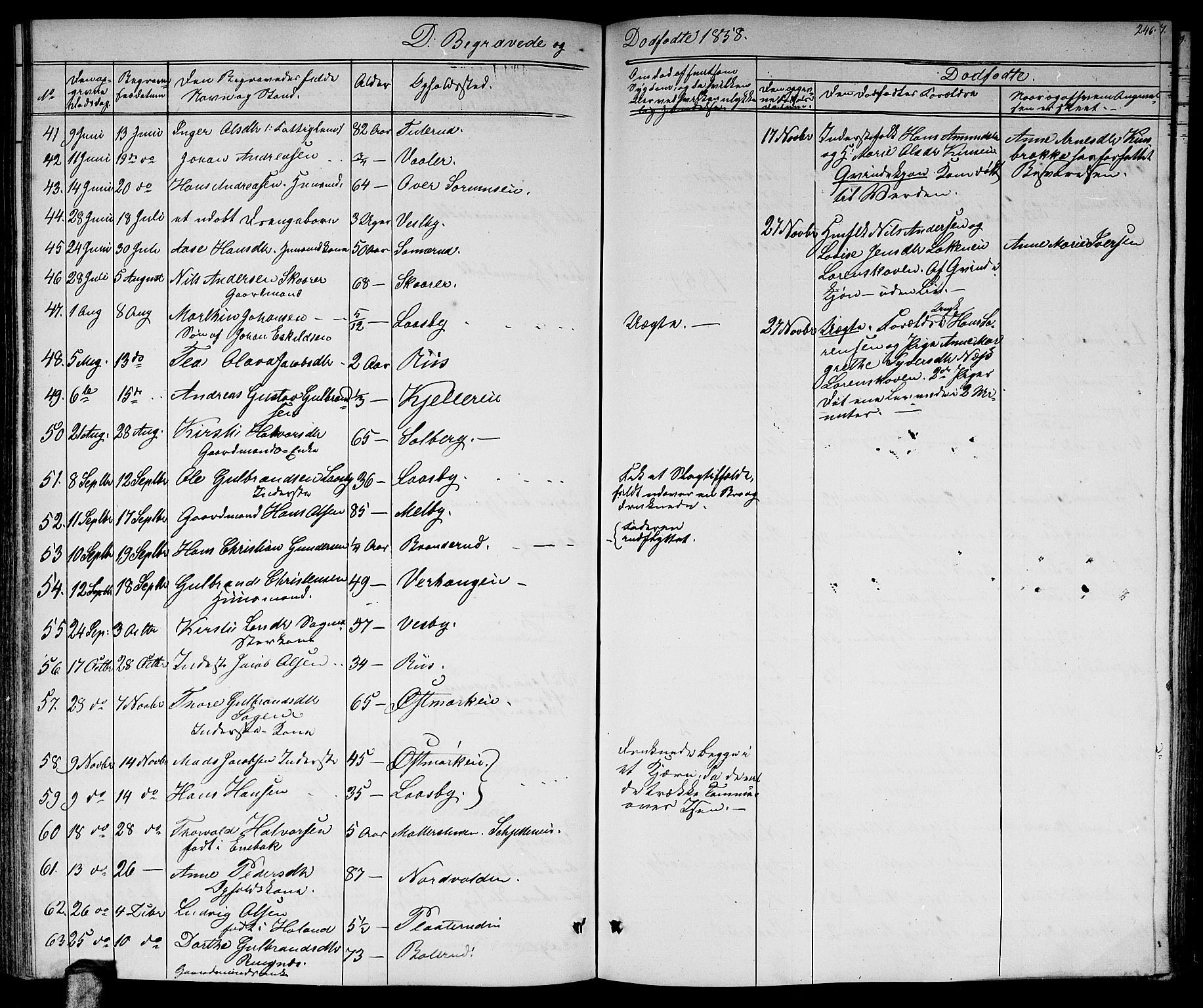 Skedsmo prestekontor Kirkebøker, SAO/A-10033a/G/Ga/L0002: Parish register (copy) no. I 2, 1855-1872, p. 246