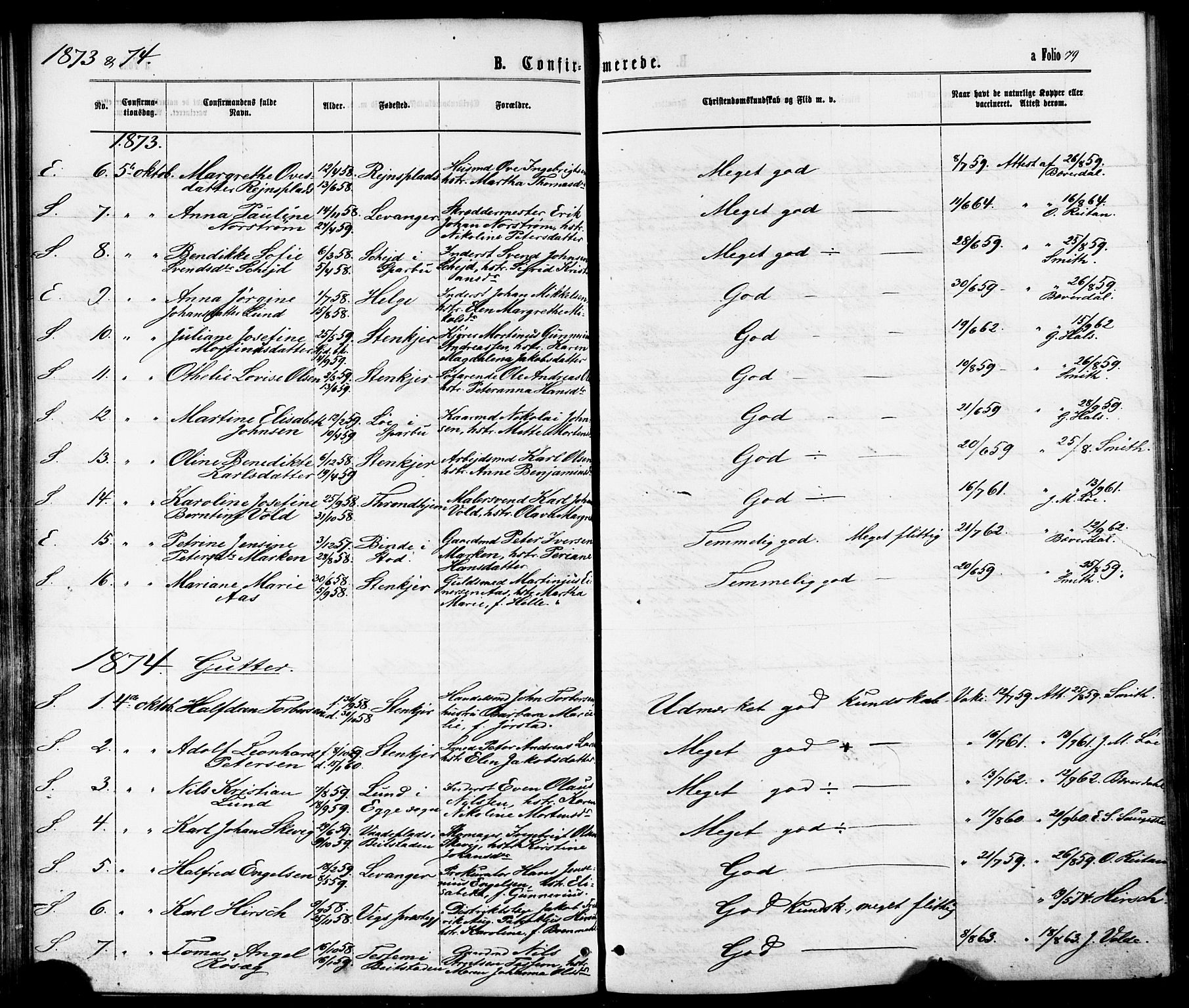 Ministerialprotokoller, klokkerbøker og fødselsregistre - Nord-Trøndelag, SAT/A-1458/739/L0370: Parish register (official) no. 739A02, 1868-1881, p. 79