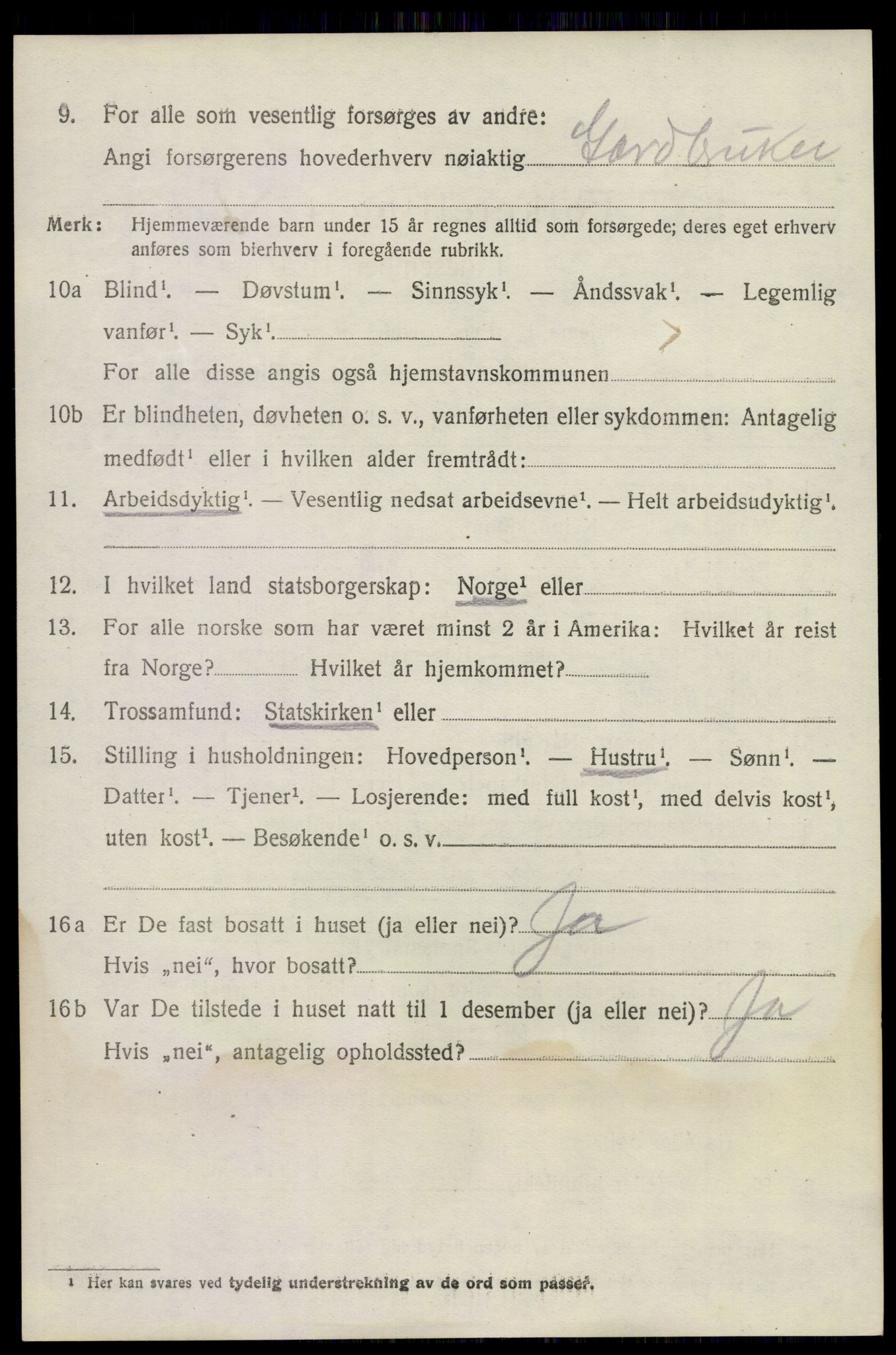 SAKO, 1920 census for Sandeherred, 1920, p. 12537