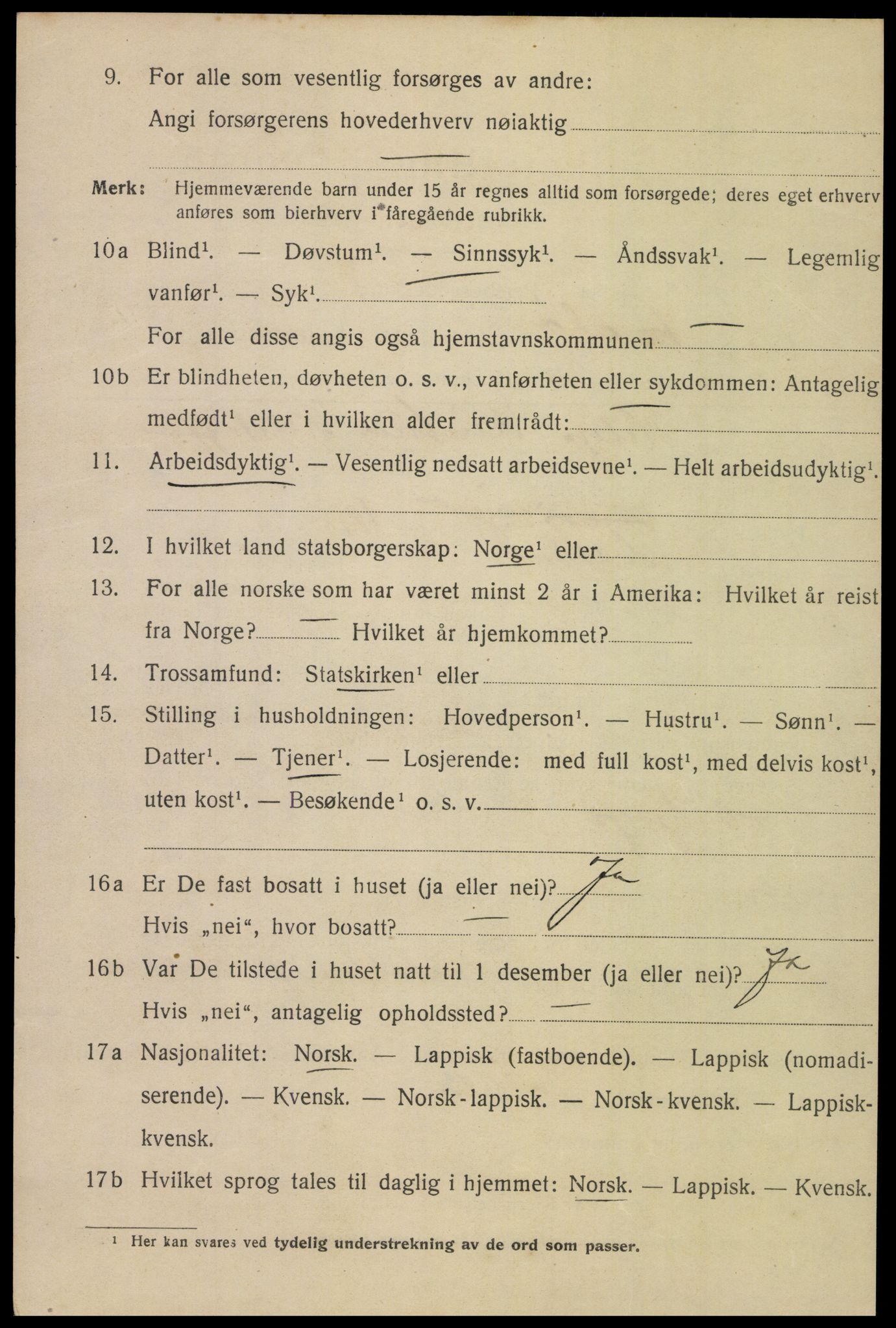 SAT, 1920 census for Bodø, 1920, p. 12810
